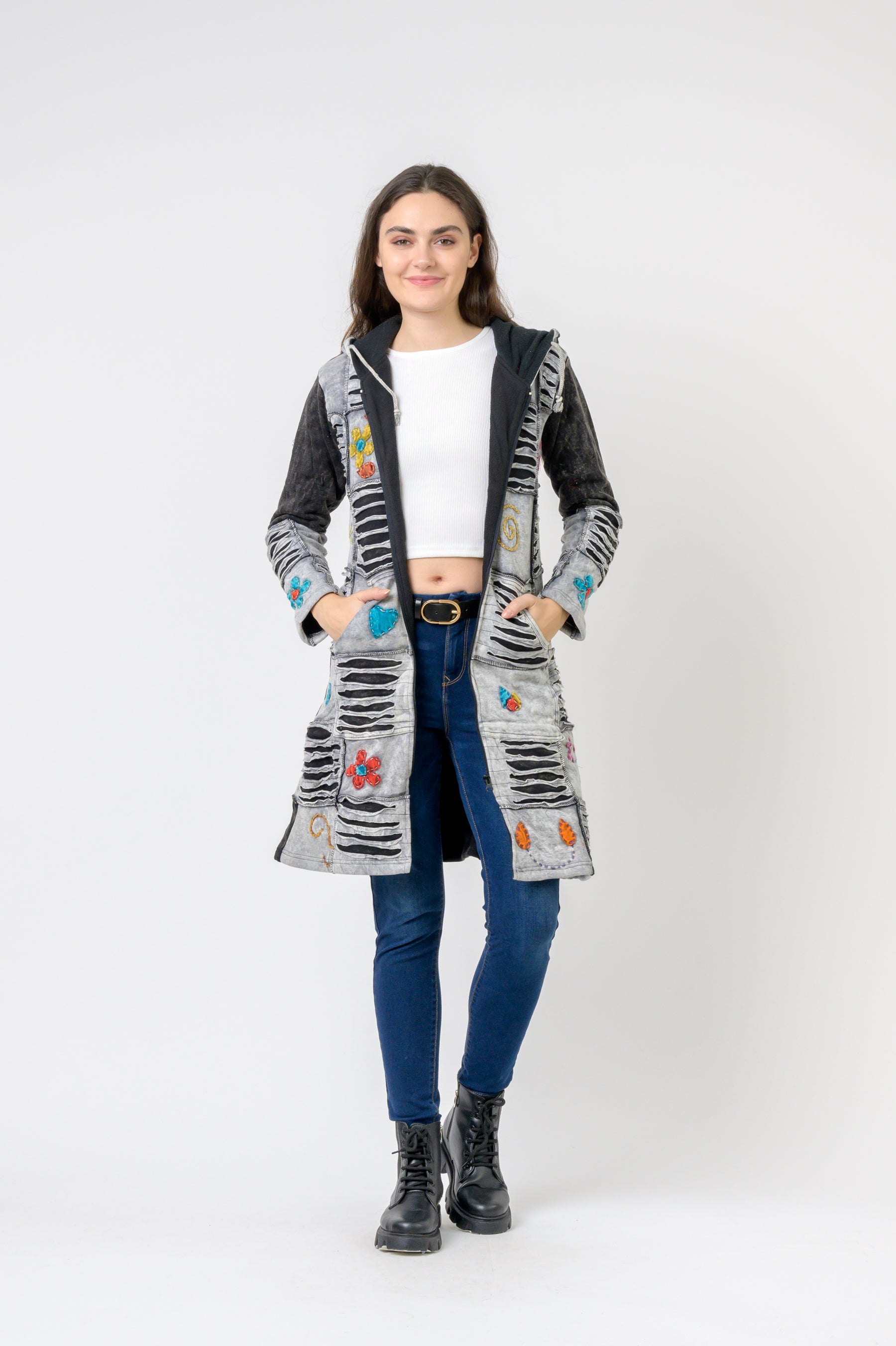 Cotton Long Flower Jacket