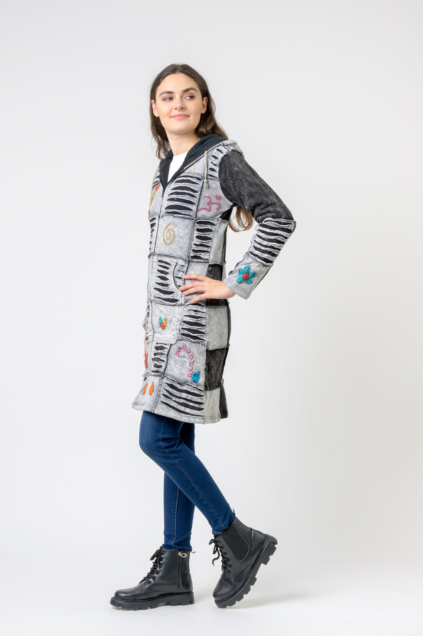 Cotton Long Flower Jacket