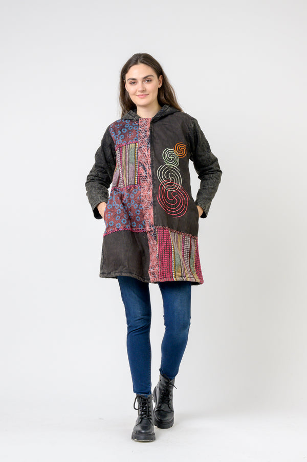 Cotton Long Jacket - Multicolor