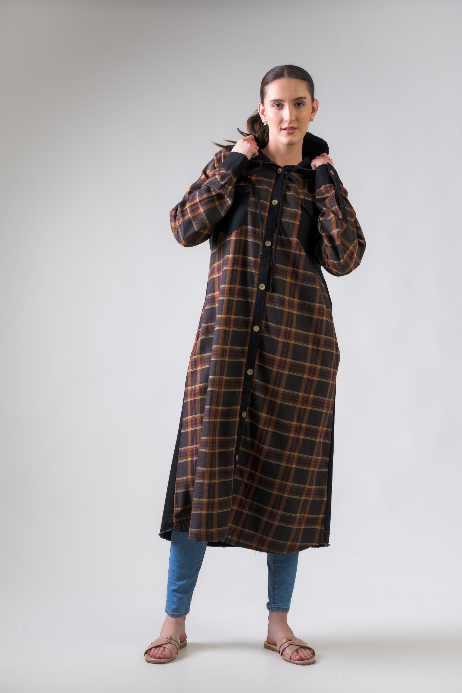 Audrey Long Jacket - Brown