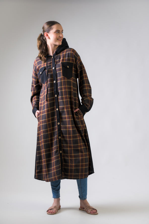 Audrey Long Jacket - Brown