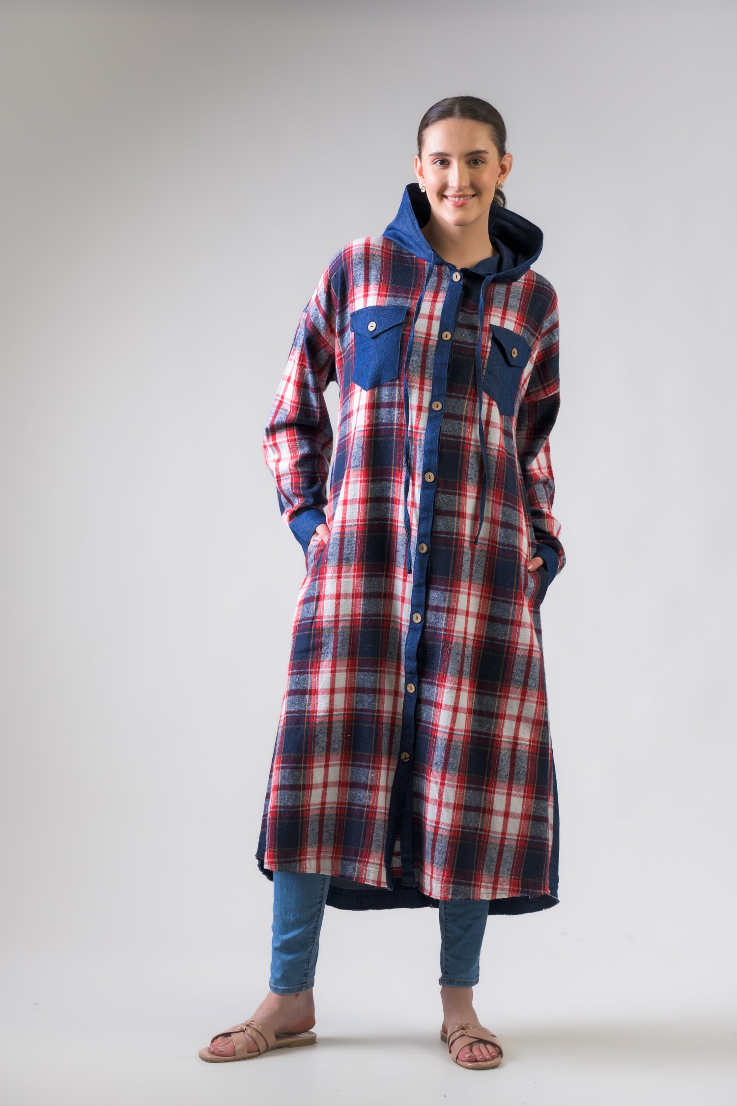Audrey Long Jacket - Blue