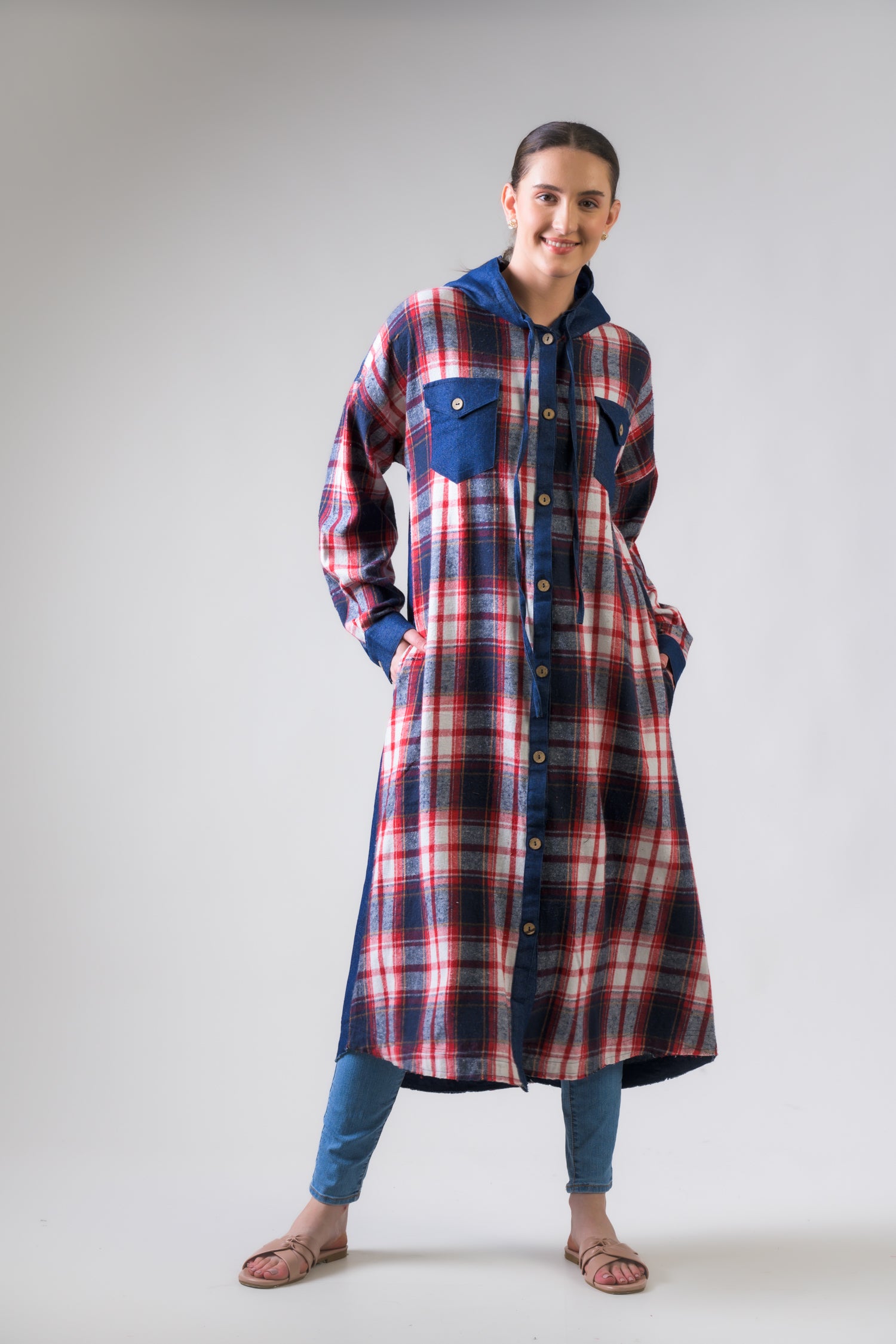 Audrey Long Jacket - Blue