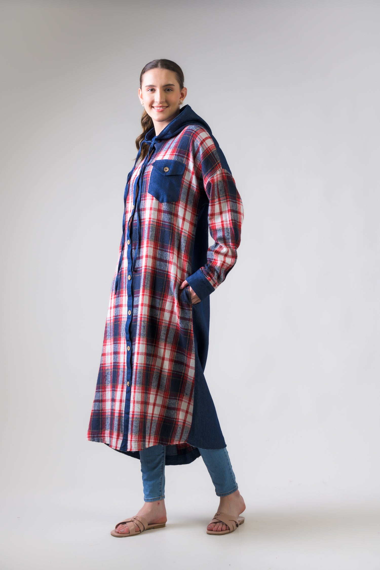 Audrey Long Jacket - Blue