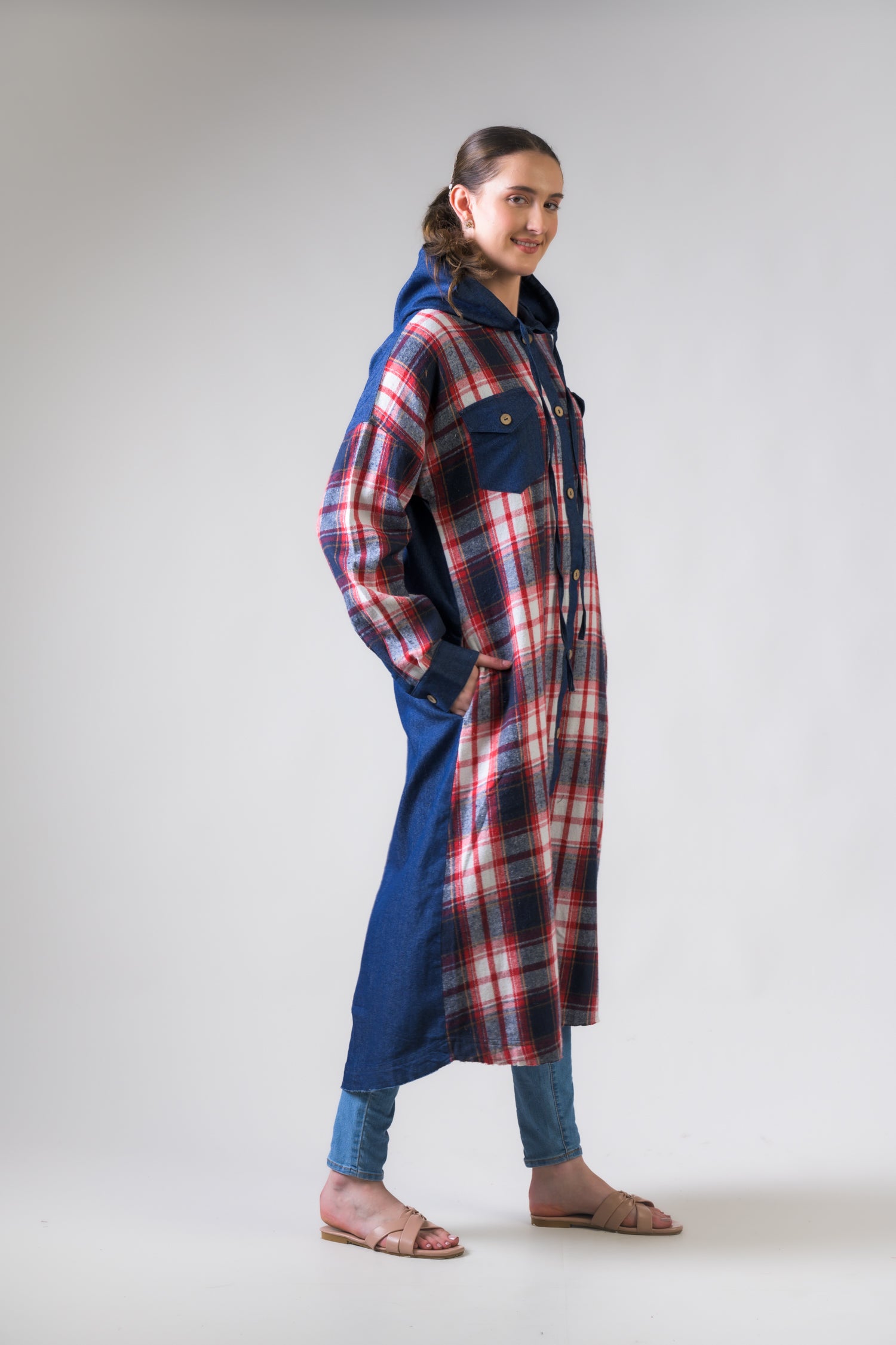 Audrey Long Jacket - Blue