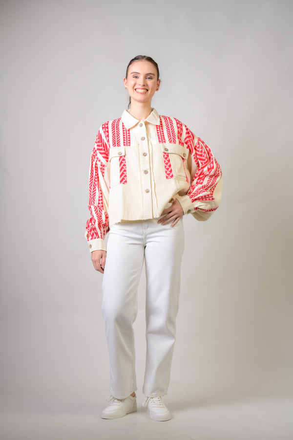 Crop Jacket - Red