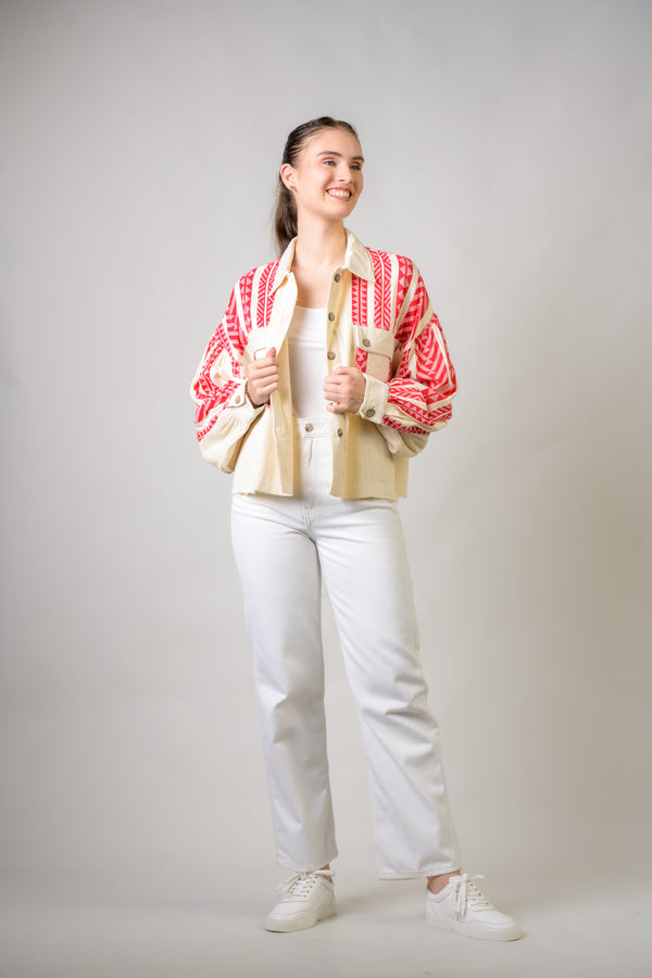 Crop Jacket - Red
