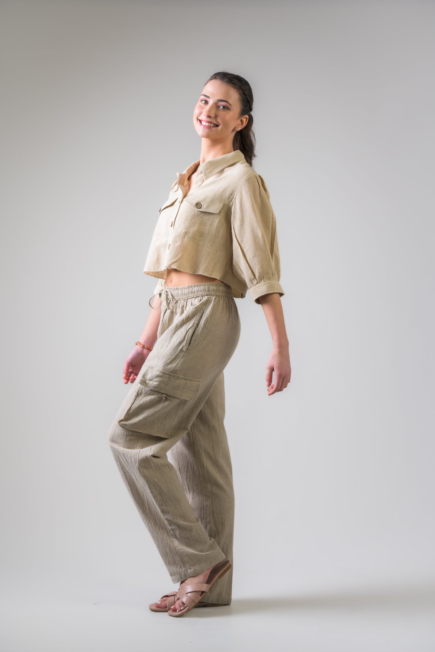 Button-Down Short Jacket - Natural