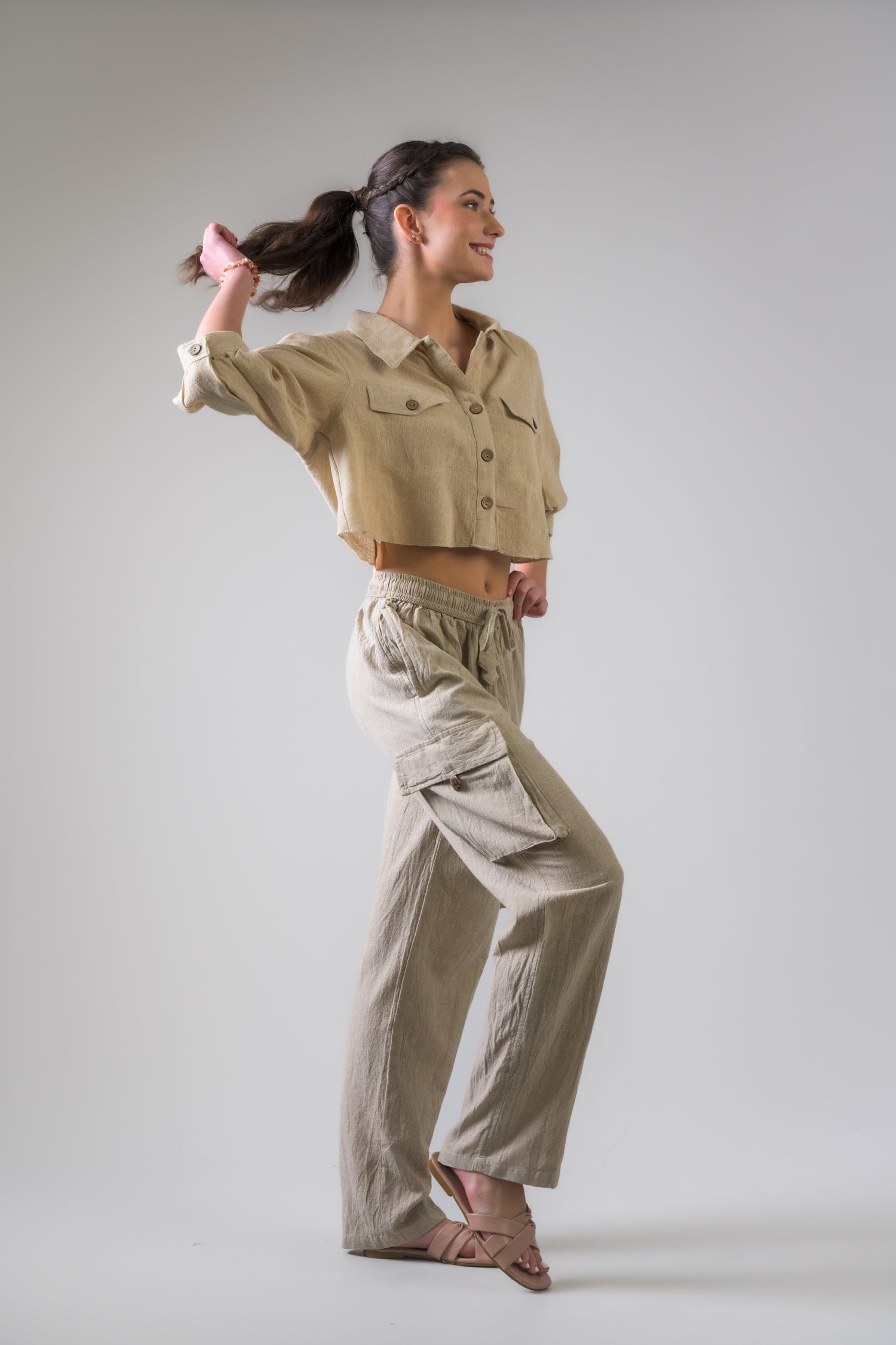 Button-Down Short Jacket - Natural