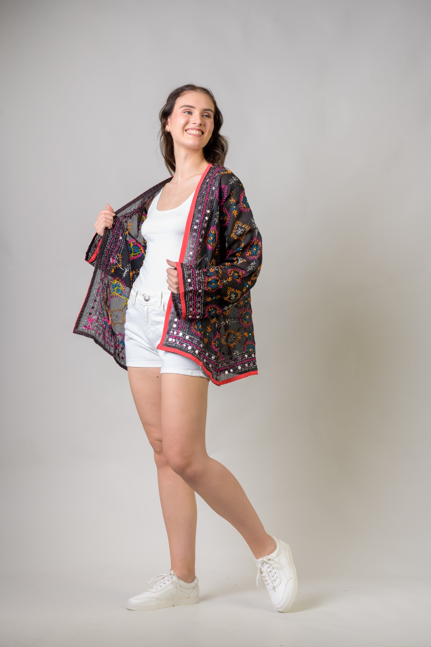 Rhea Flower Paisley Embroidered Jacket