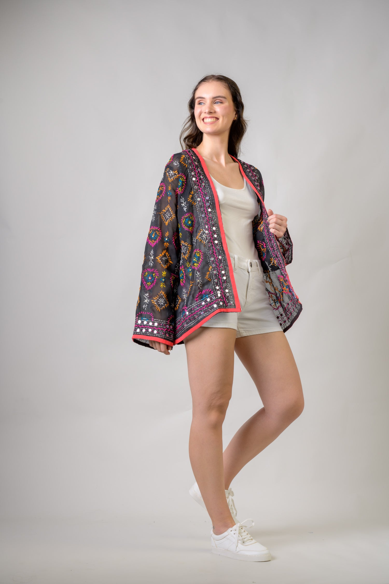 Rhea Flower Paisley Embroidered Jacket