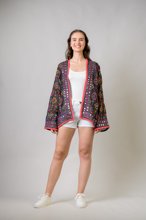 Rhea Flower Paisley Embroidered Jacket