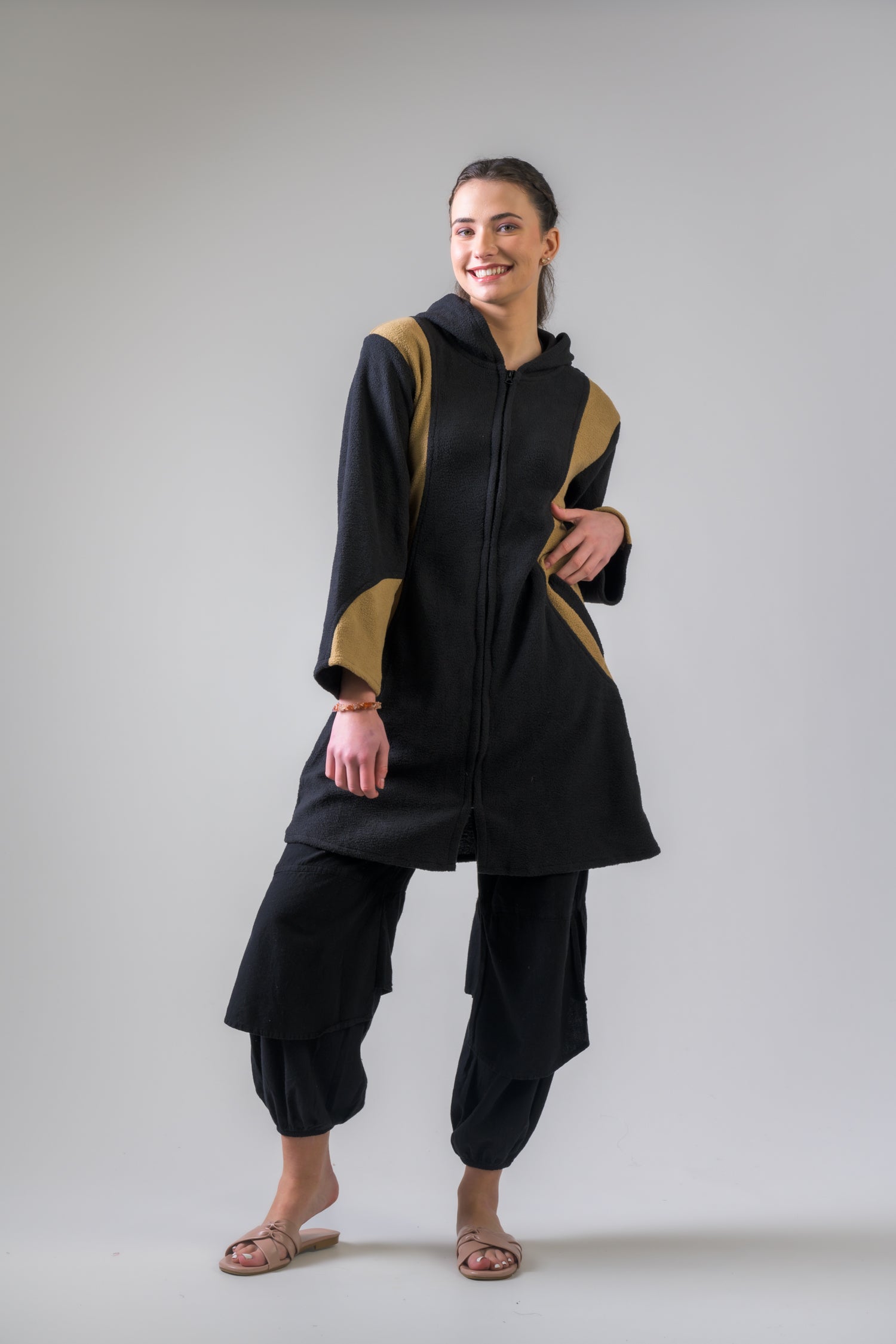 Fleecy Pocket Jacket - Black