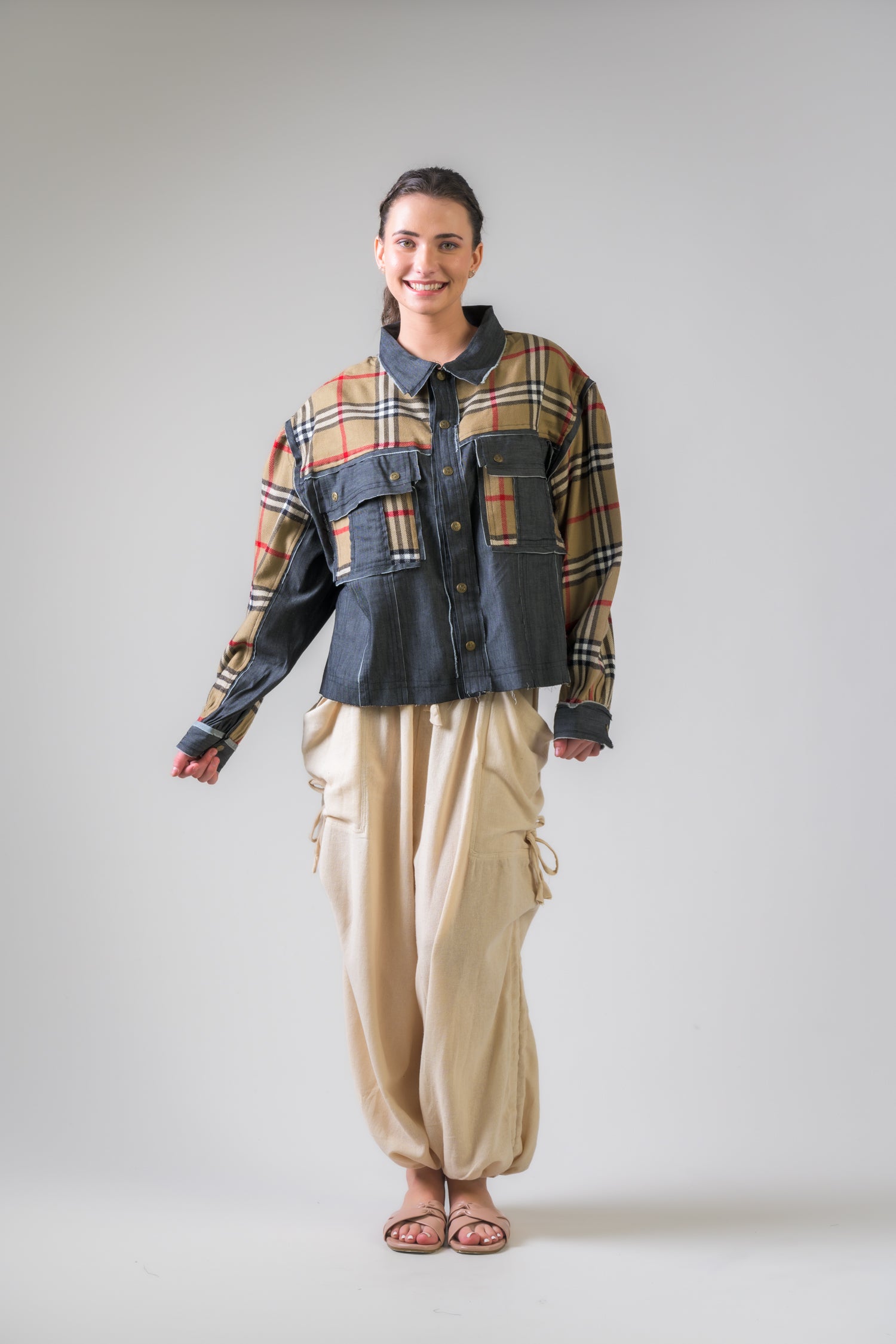 Light Jacket with Plaid - Assorted
