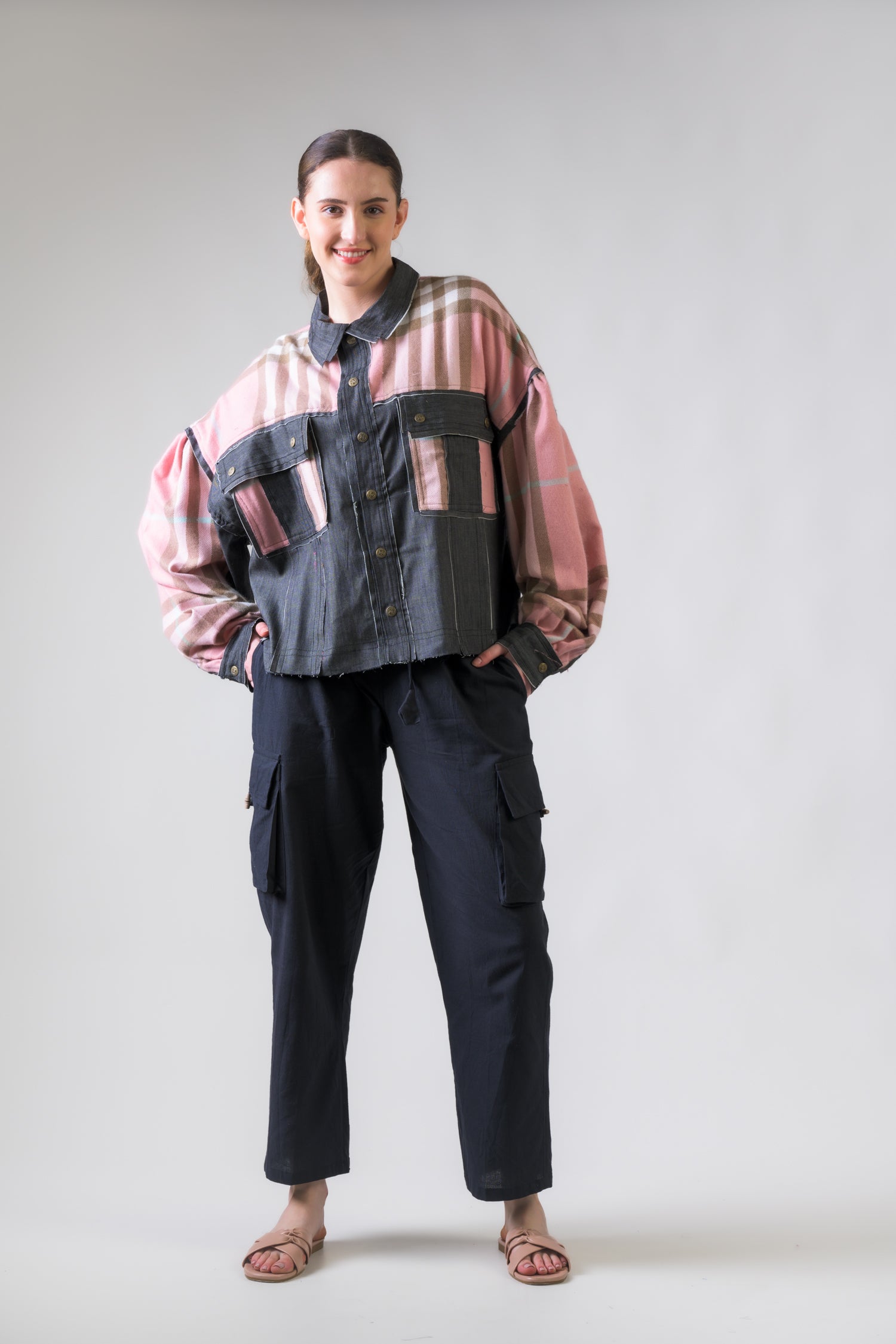 Light Jacket with Plaid - Assorted