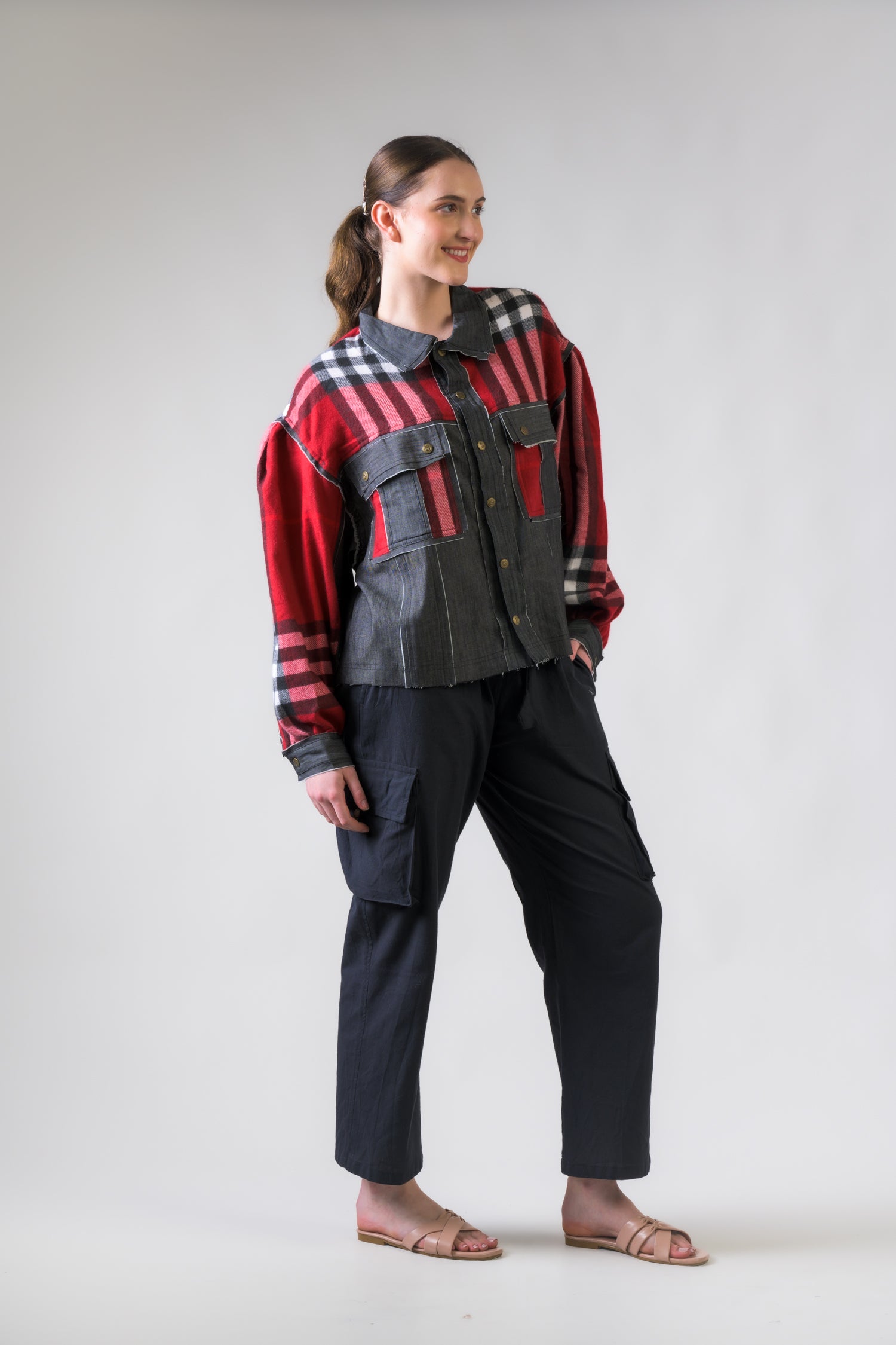 Light Jacket with Plaid - Assorted