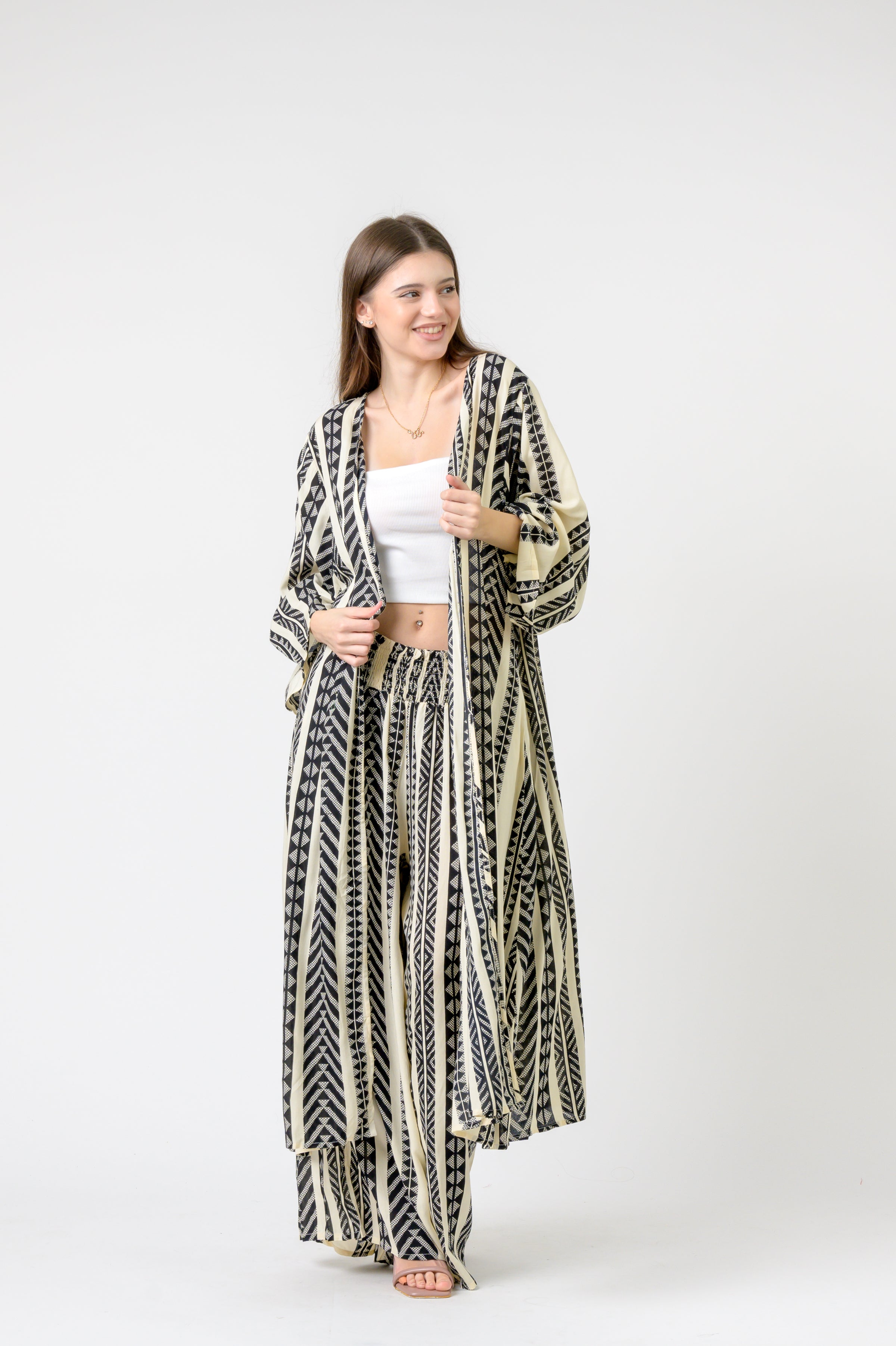 Print Long Jacket