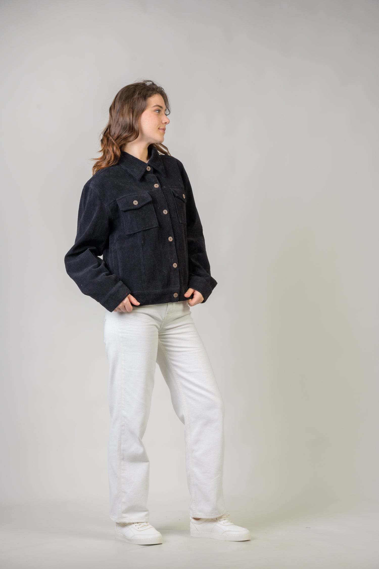 Yucca Cord Jacket - Black – Rhea Fashion