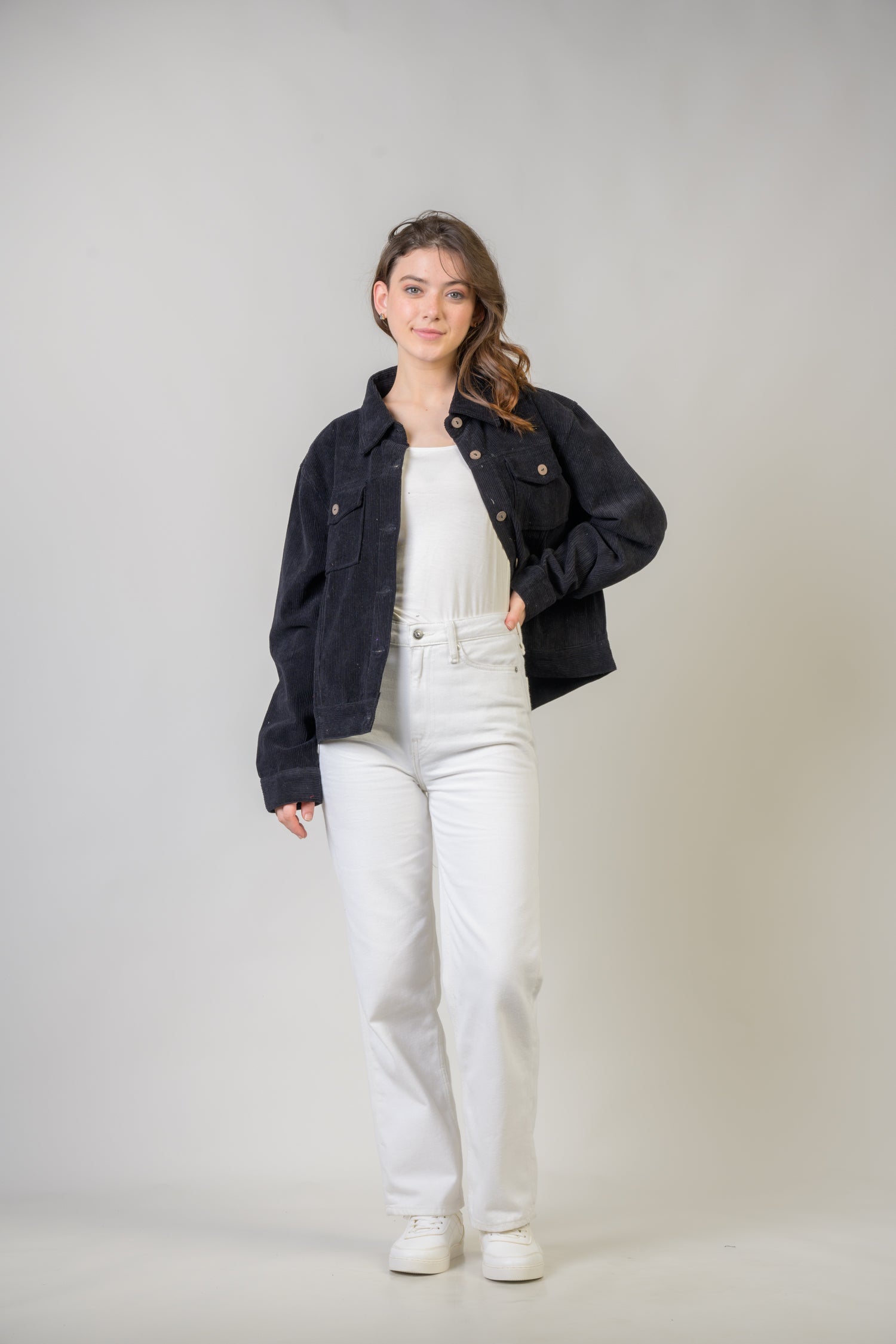 Yucca Cord Jacket - Black – Rhea Fashion