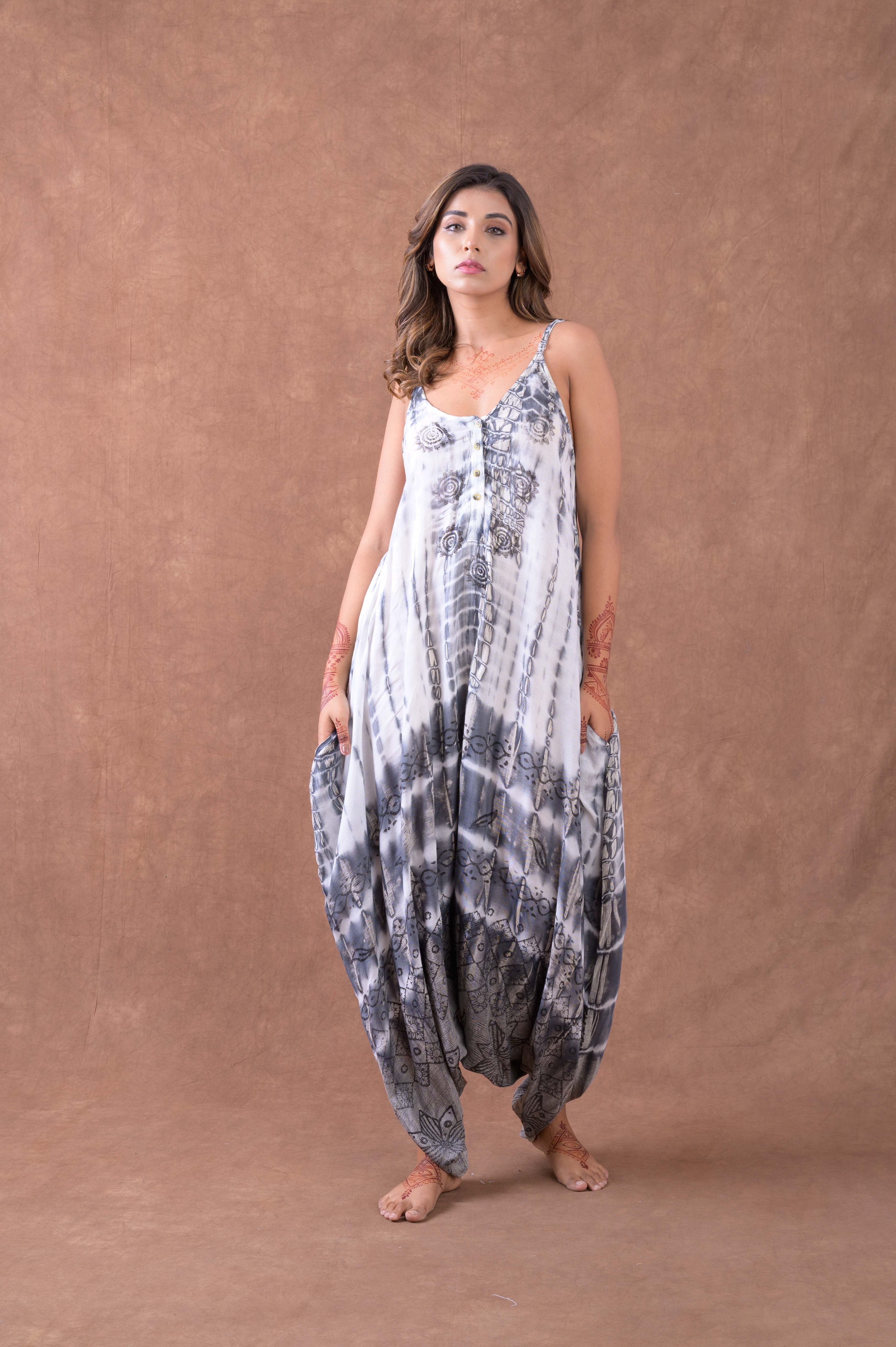 Tall Flowers Sleeveless Print Dress