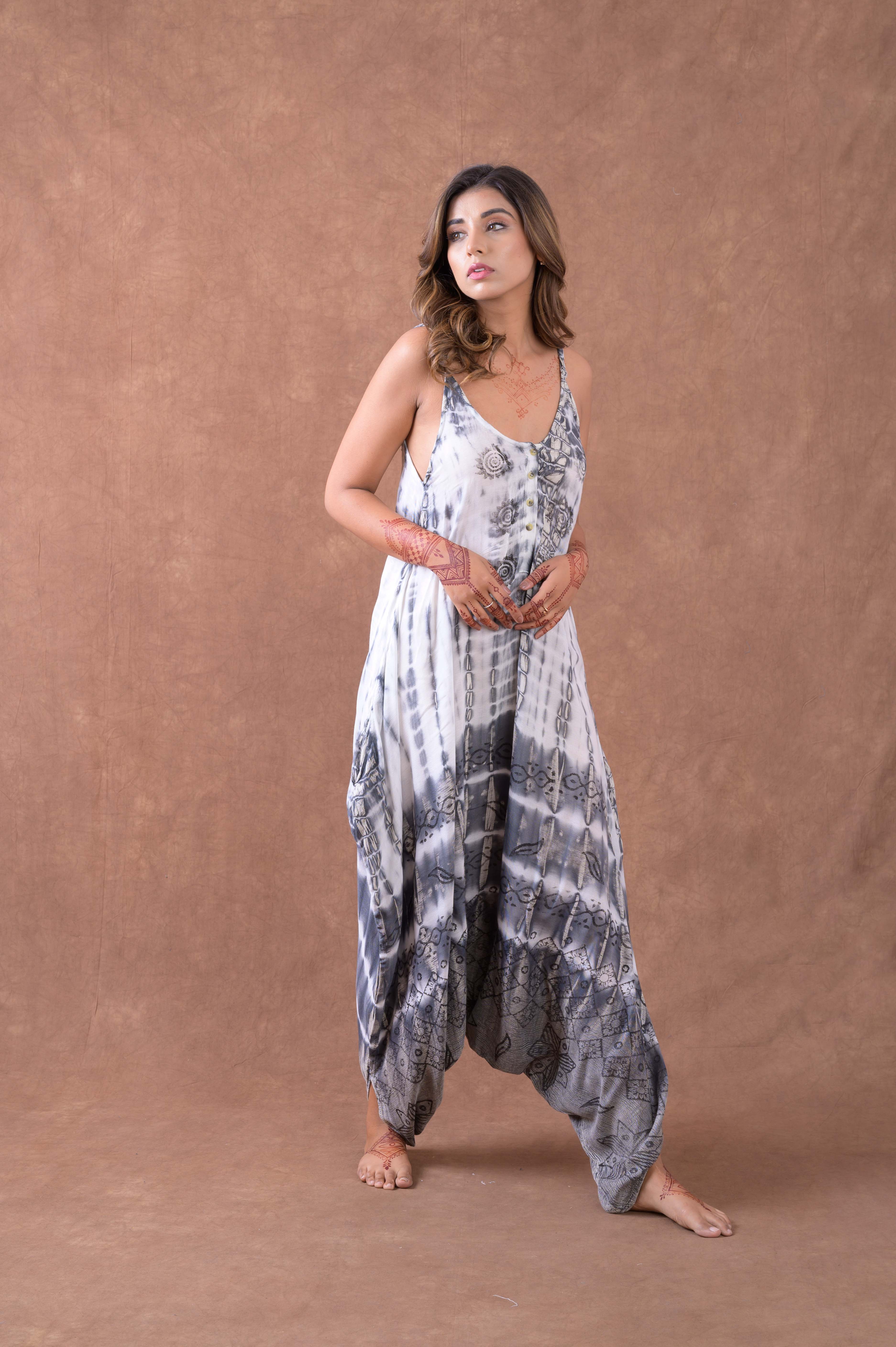 Tall Flowers Sleeveless Print Dress