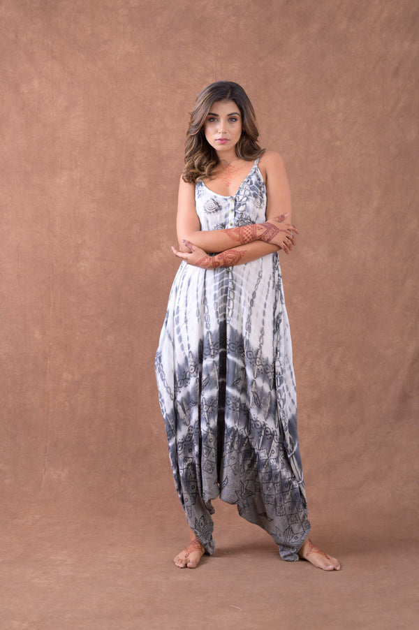 Tall Flowers Sleeveless Print Dress