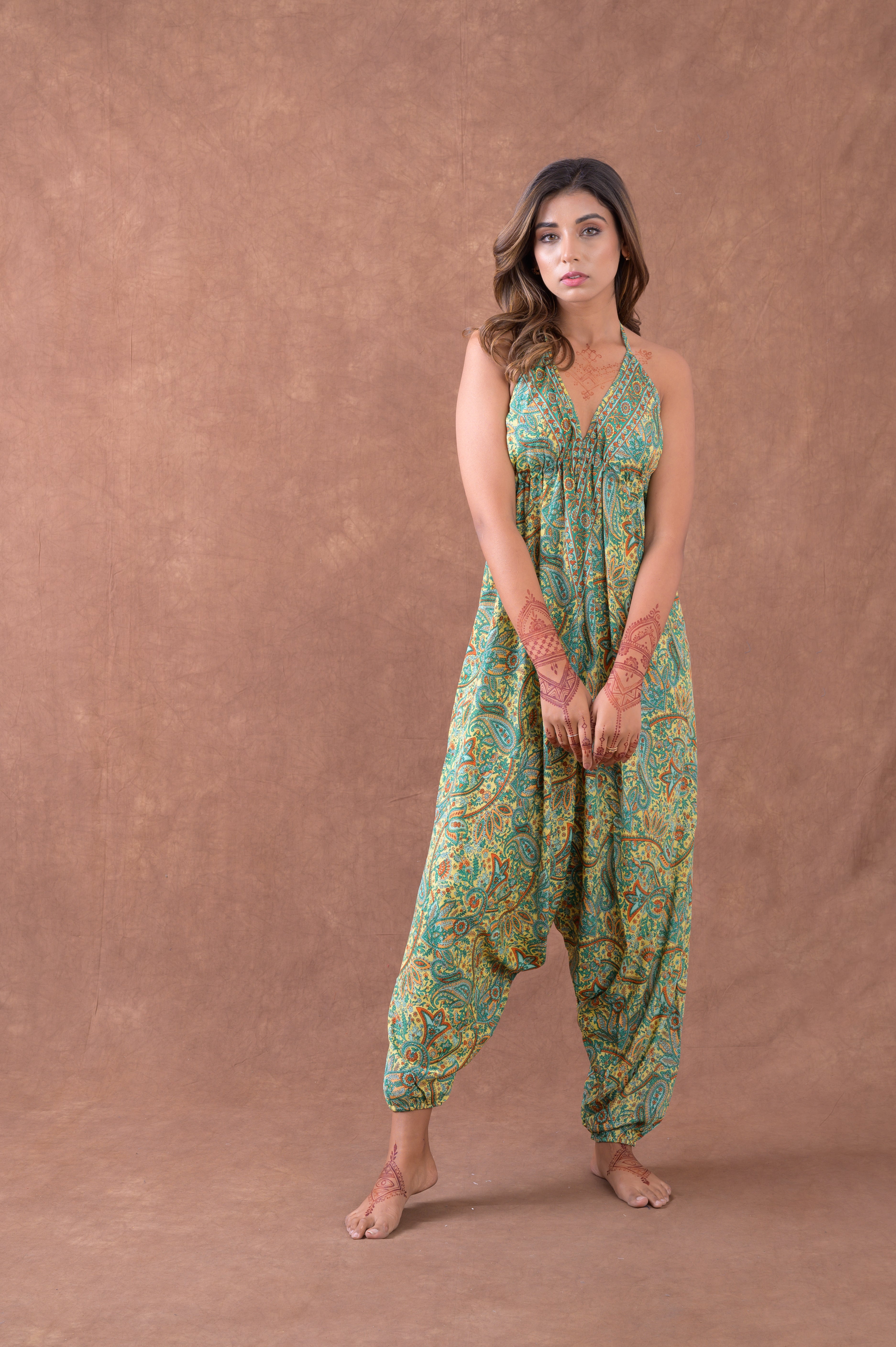 Boho Print Harem Jumpsuit