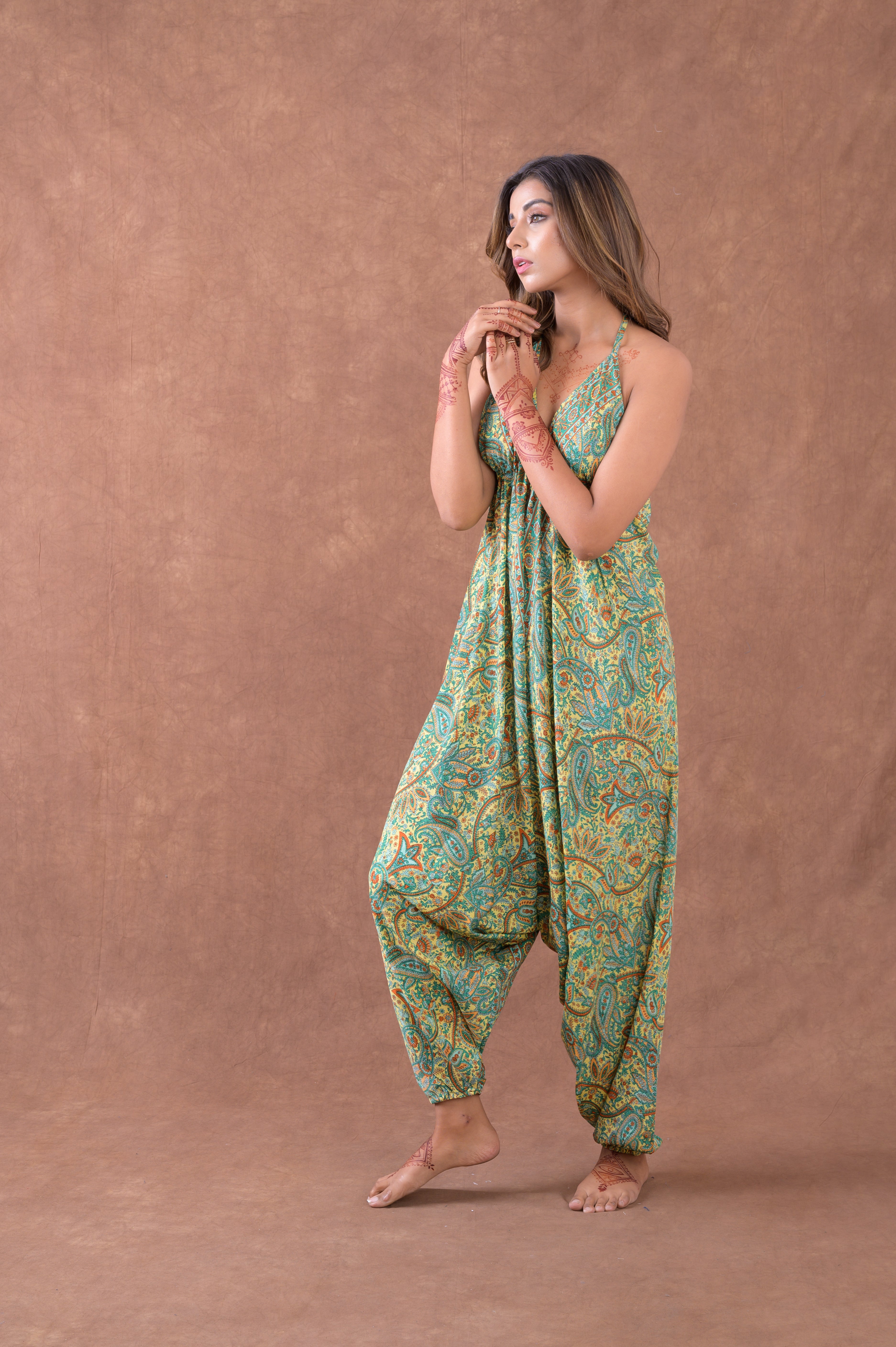 Boho Print Harem Jumpsuit