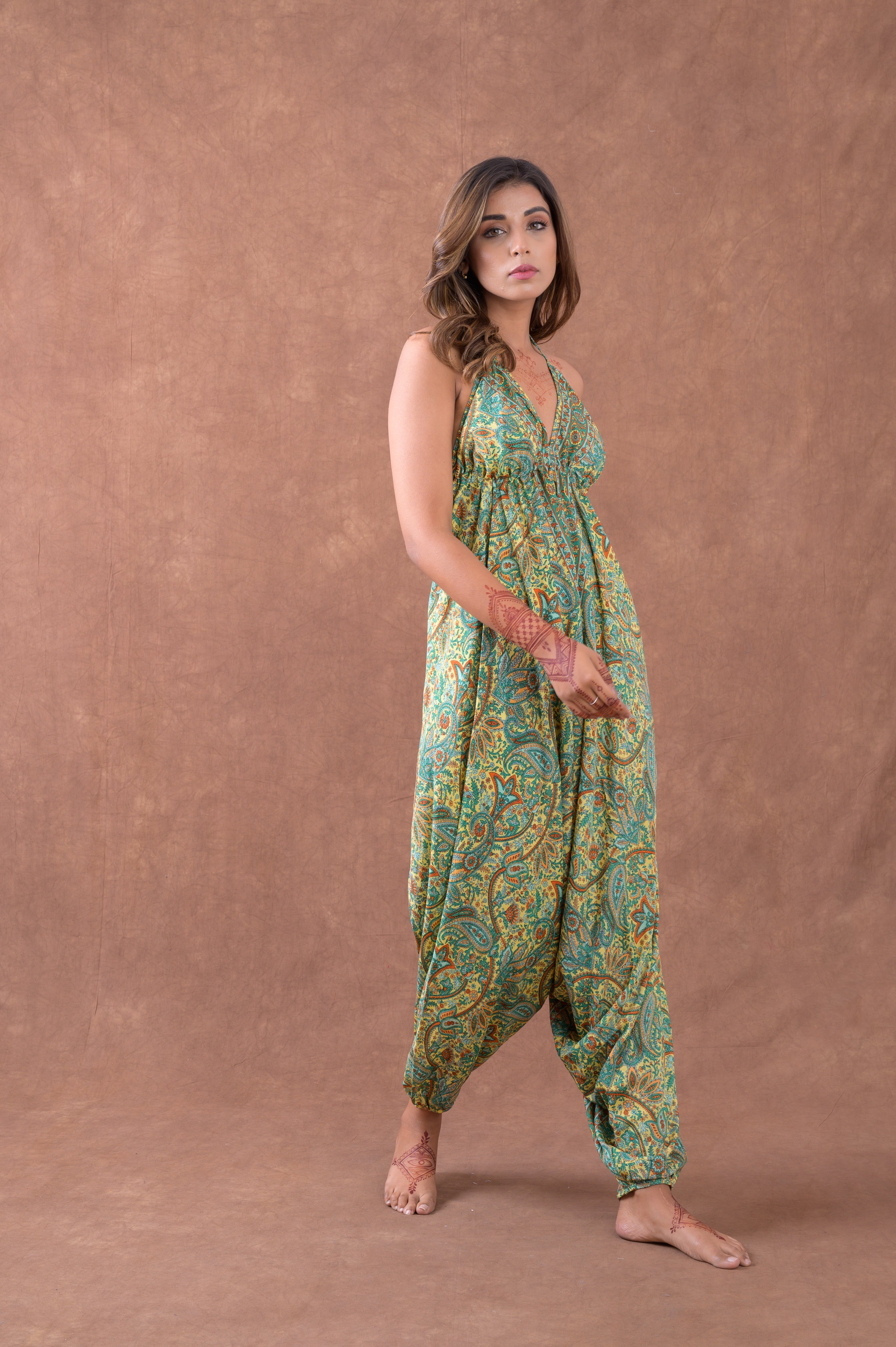 Boho Print Harem Jumpsuit