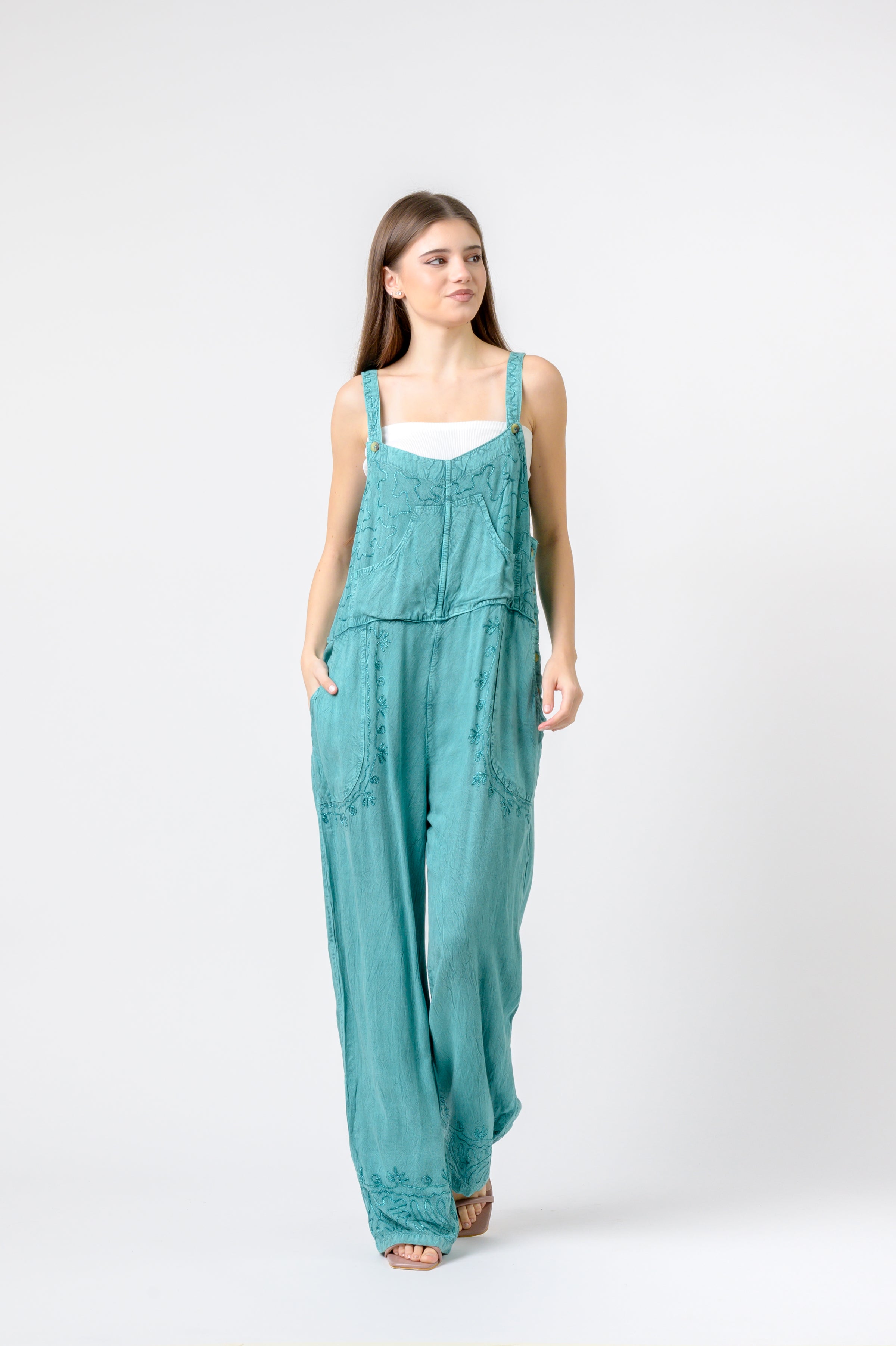 Lace And Patterned Jumper - Turquoise