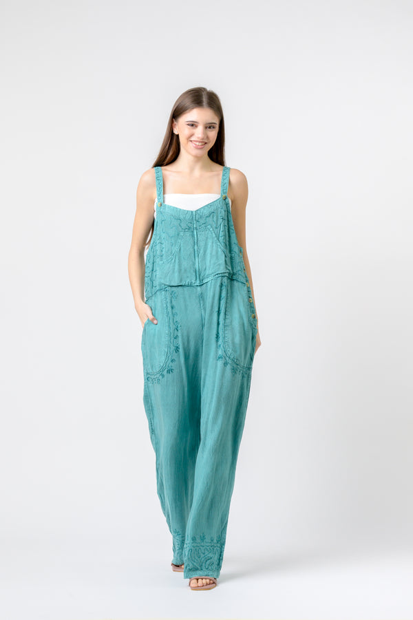 Lace And Patterned Jumper - Turquoise