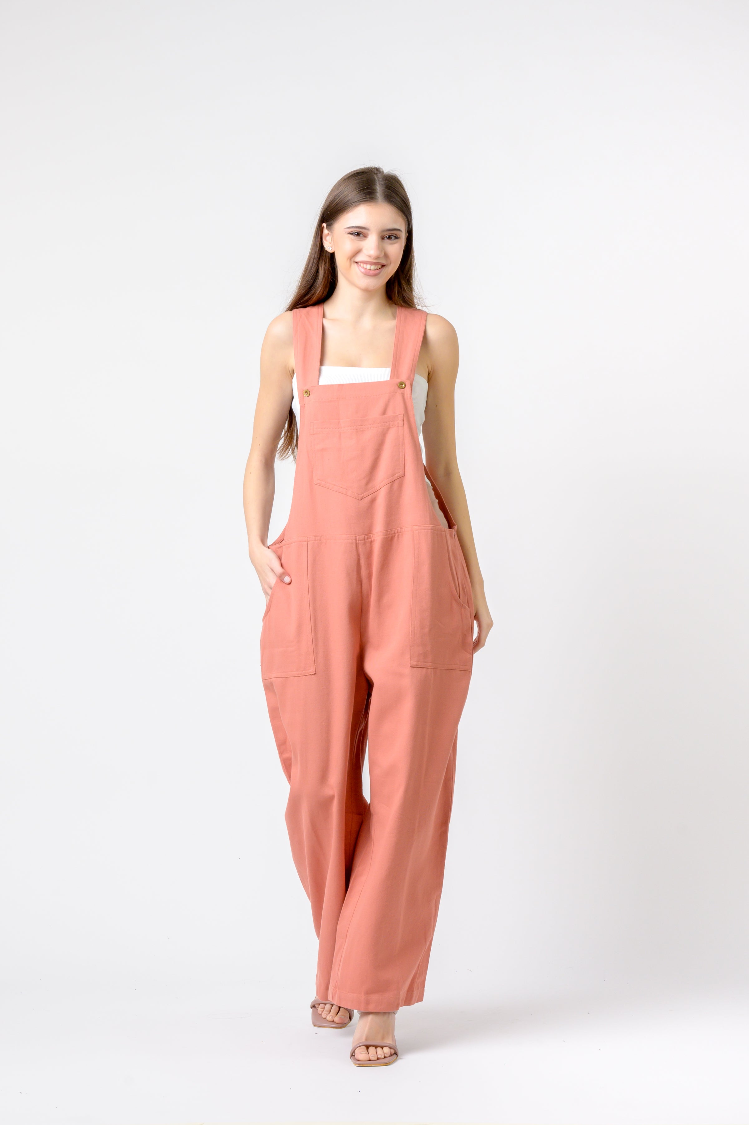 Indigo Jumpsuit - Coral