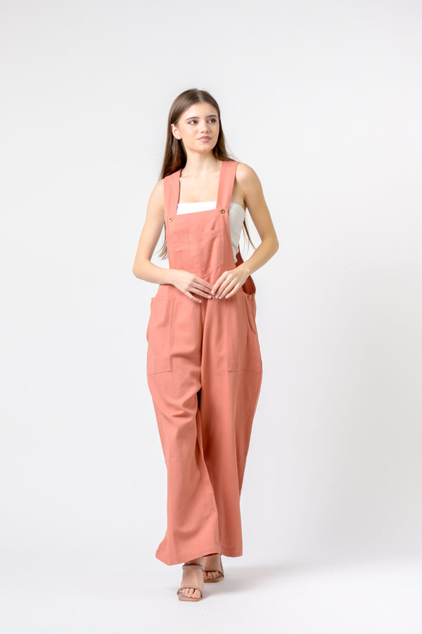 Indigo Jumpsuit - Coral
