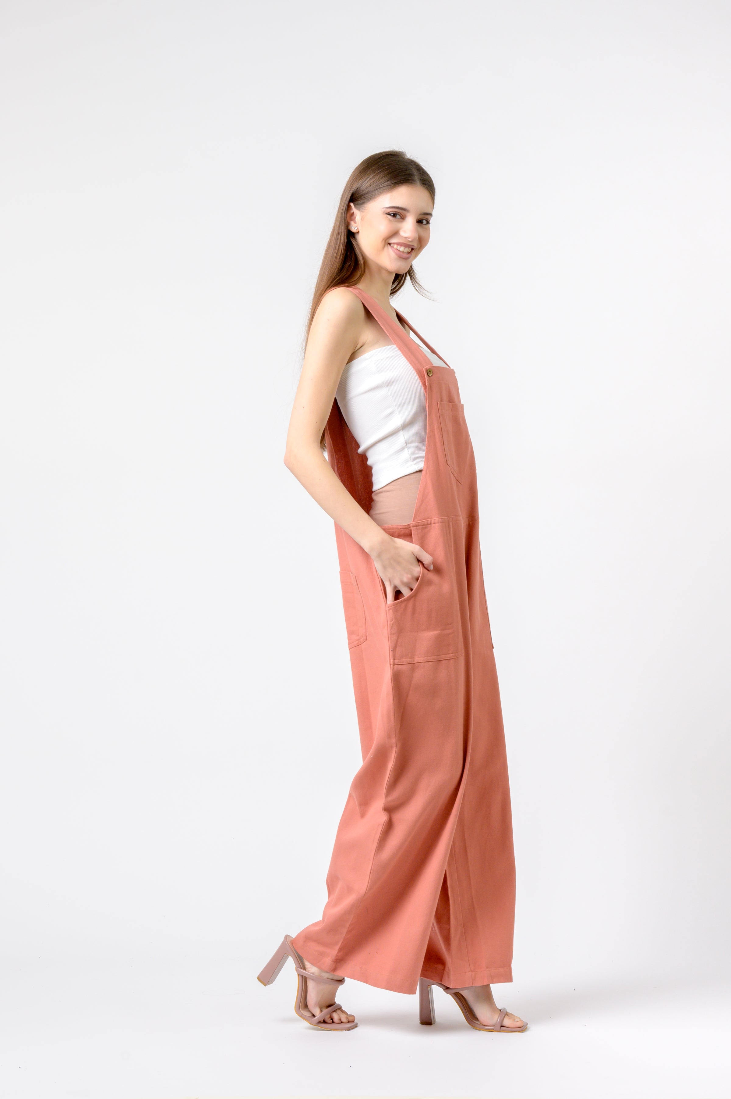 Indigo Jumpsuit - Coral