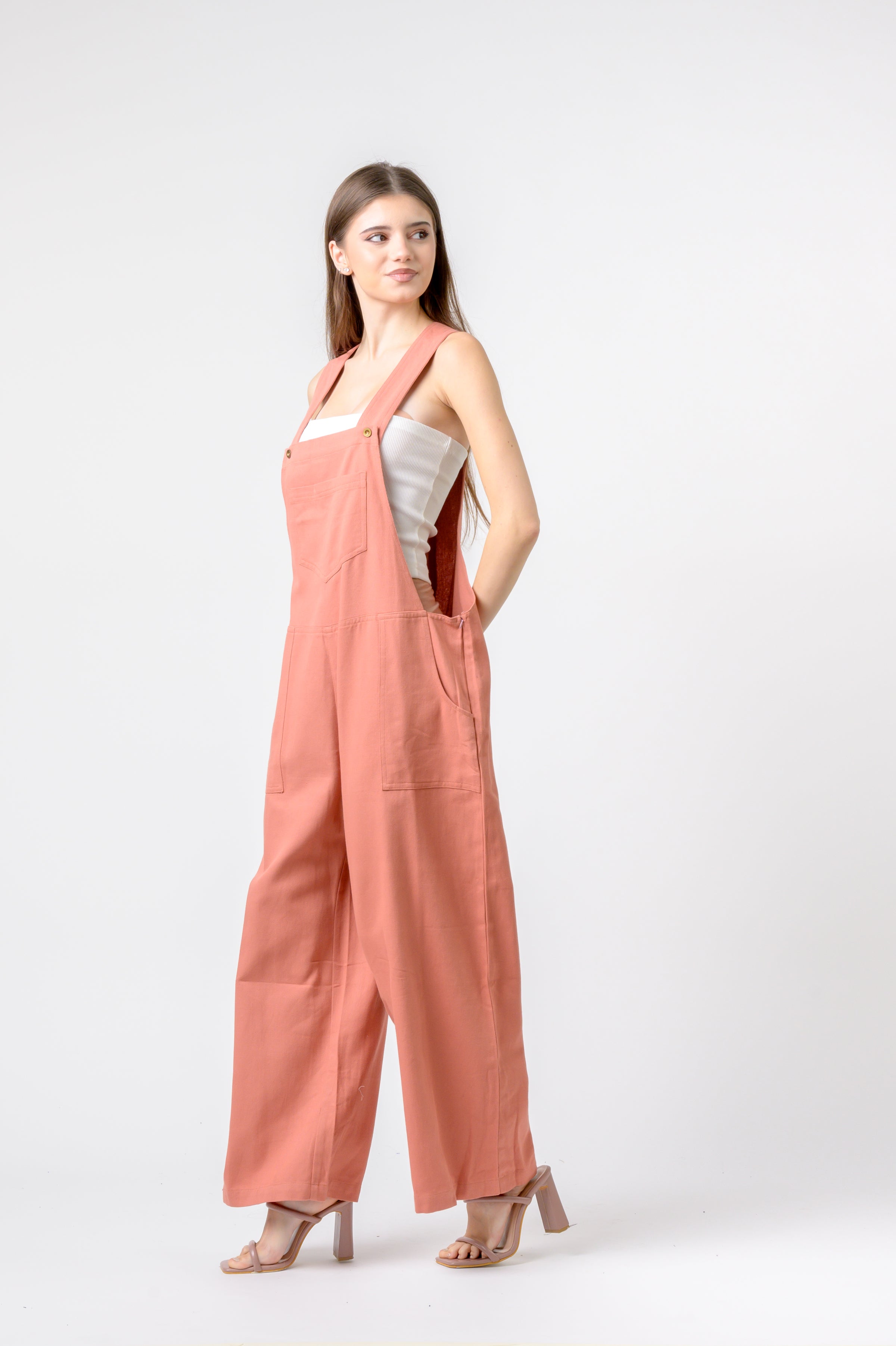 Indigo Jumpsuit - Coral