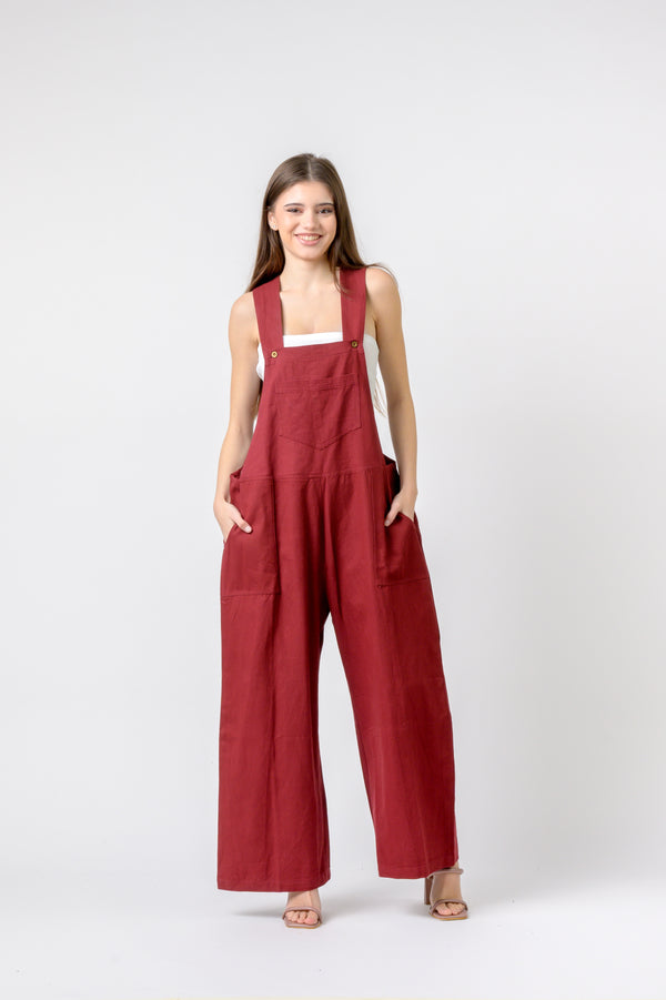 Indigo Jumpsuit - Red