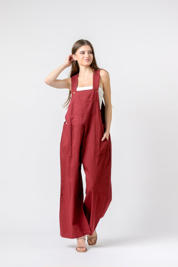 Indigo Jumpsuit - Red
