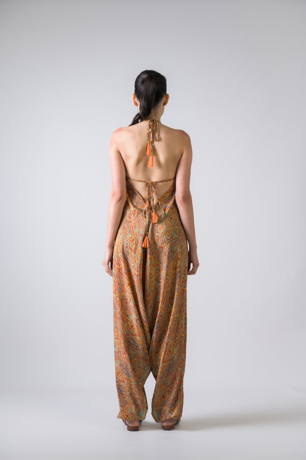 Boho Print Harem Jumpsuit - Assorted