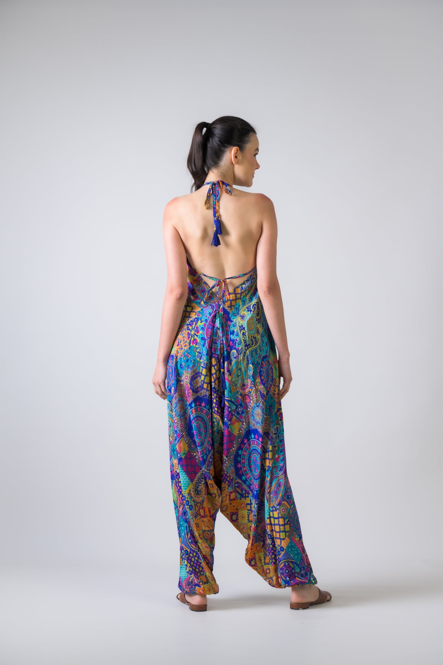 Boho Print Harem Jumpsuit - Assorted