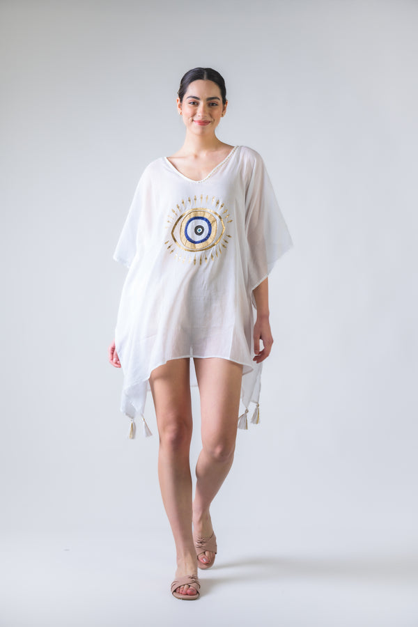 Rhea Evil Eye Brief Kaftan