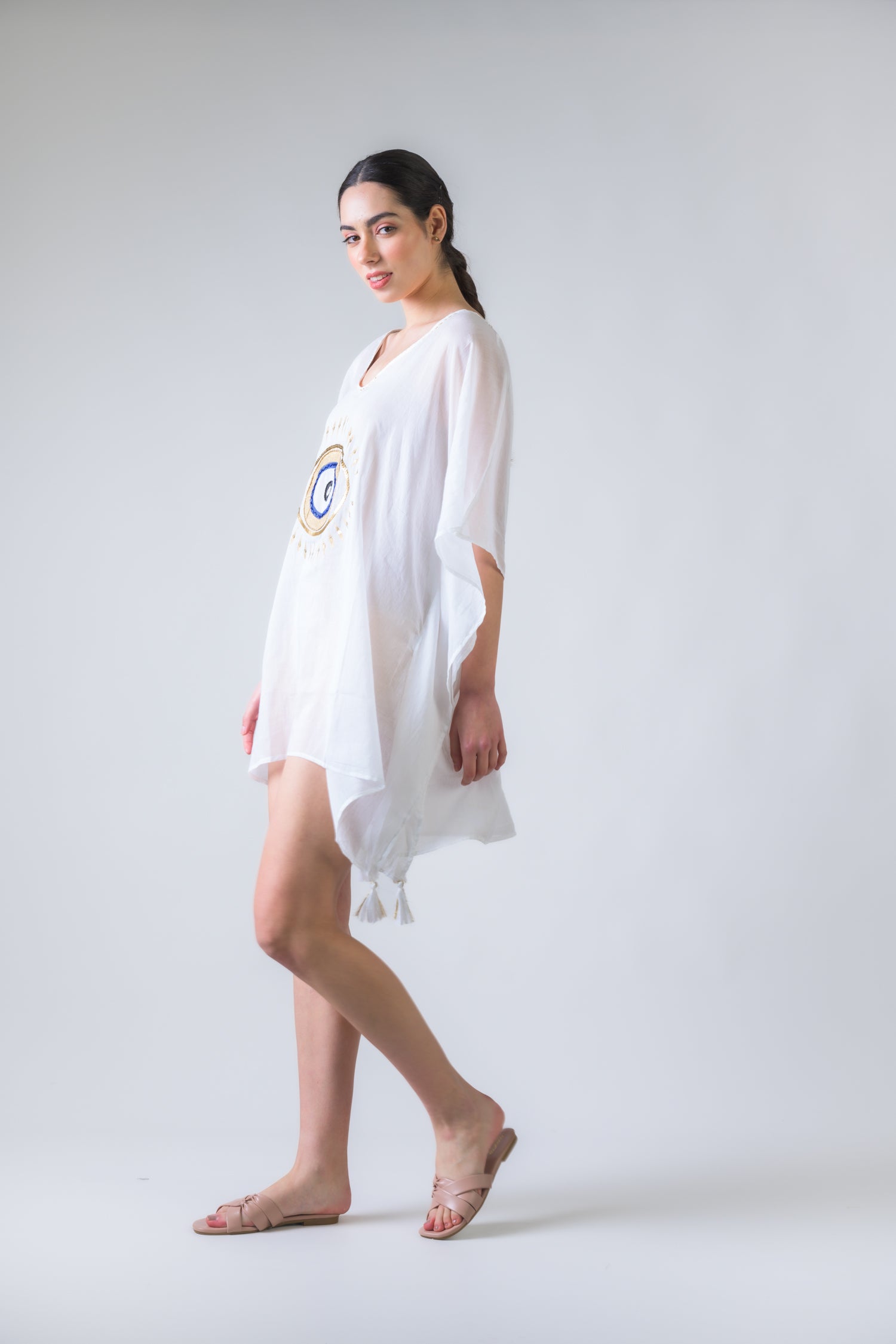 Rhea Evil Eye Brief Kaftan