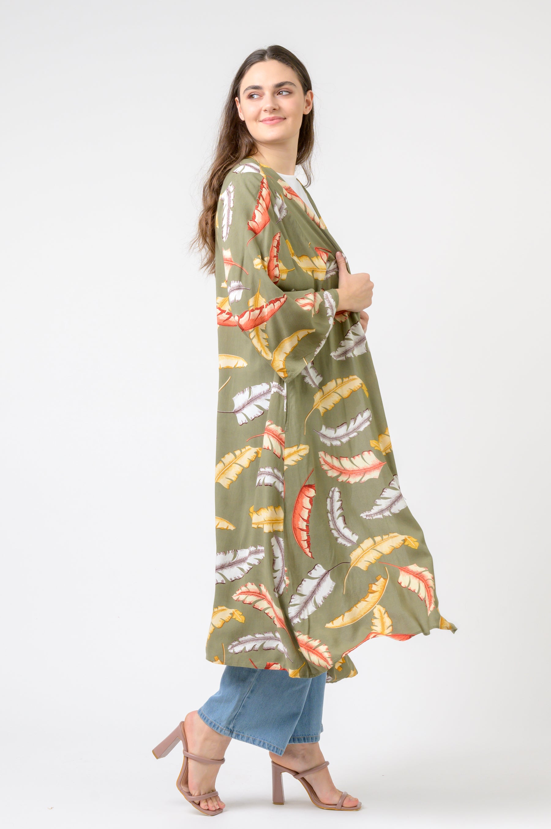 Kimono Long Tropical Print