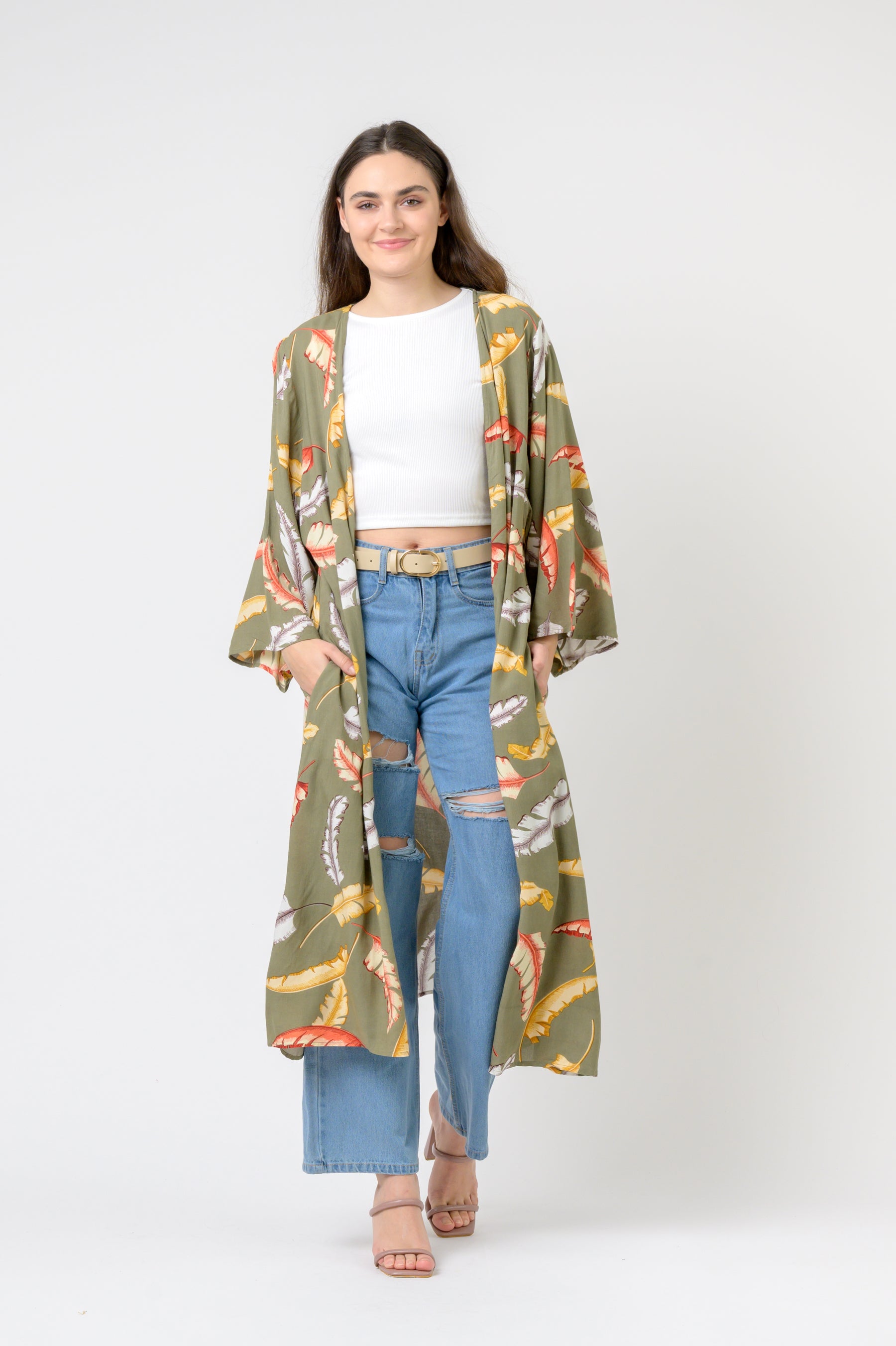 Kimono Long Tropical Print