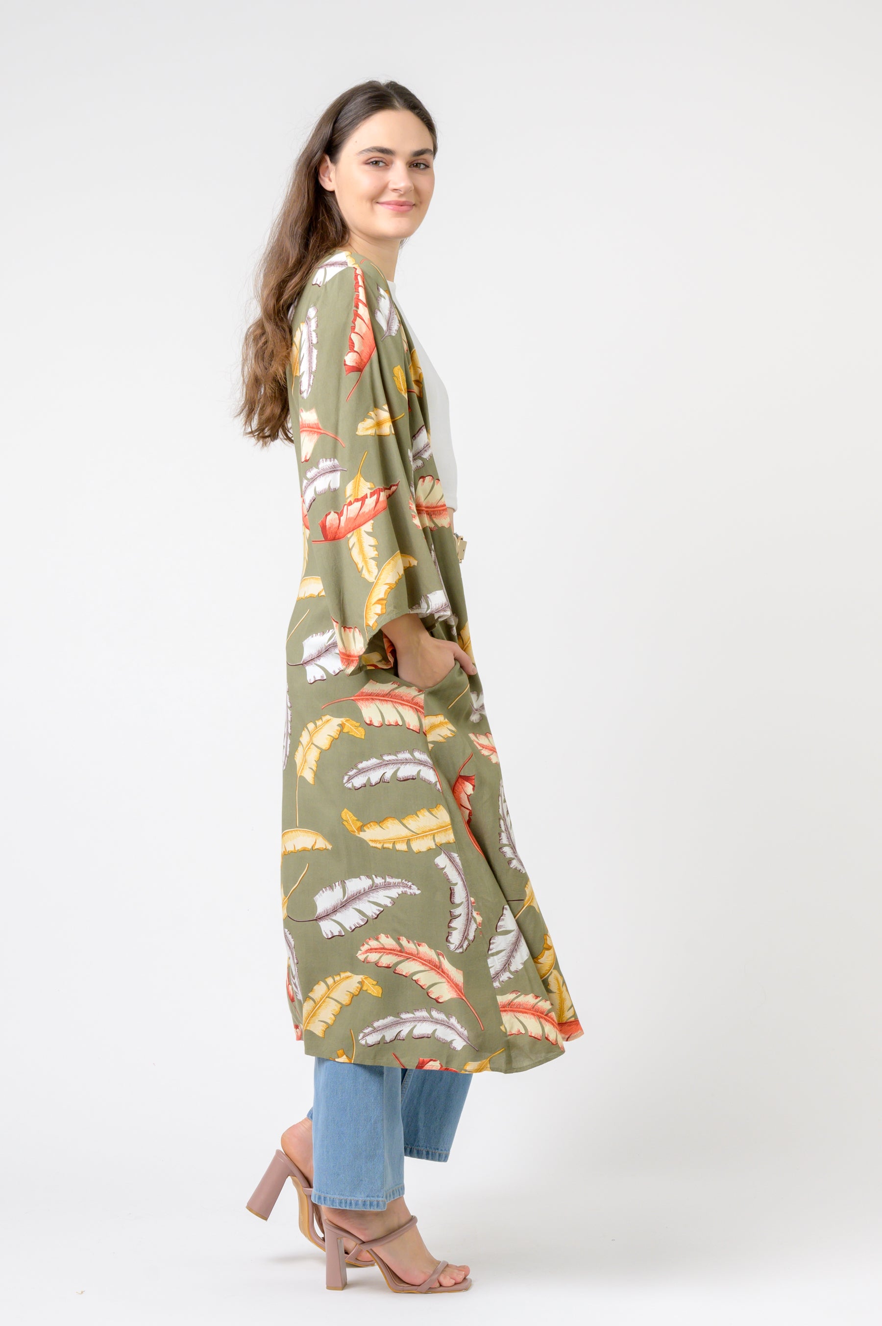 Kimono Long Tropical Print