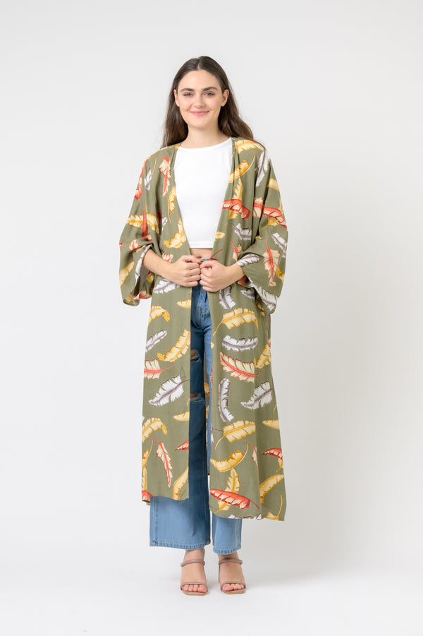 Kimono Long Tropical Print
