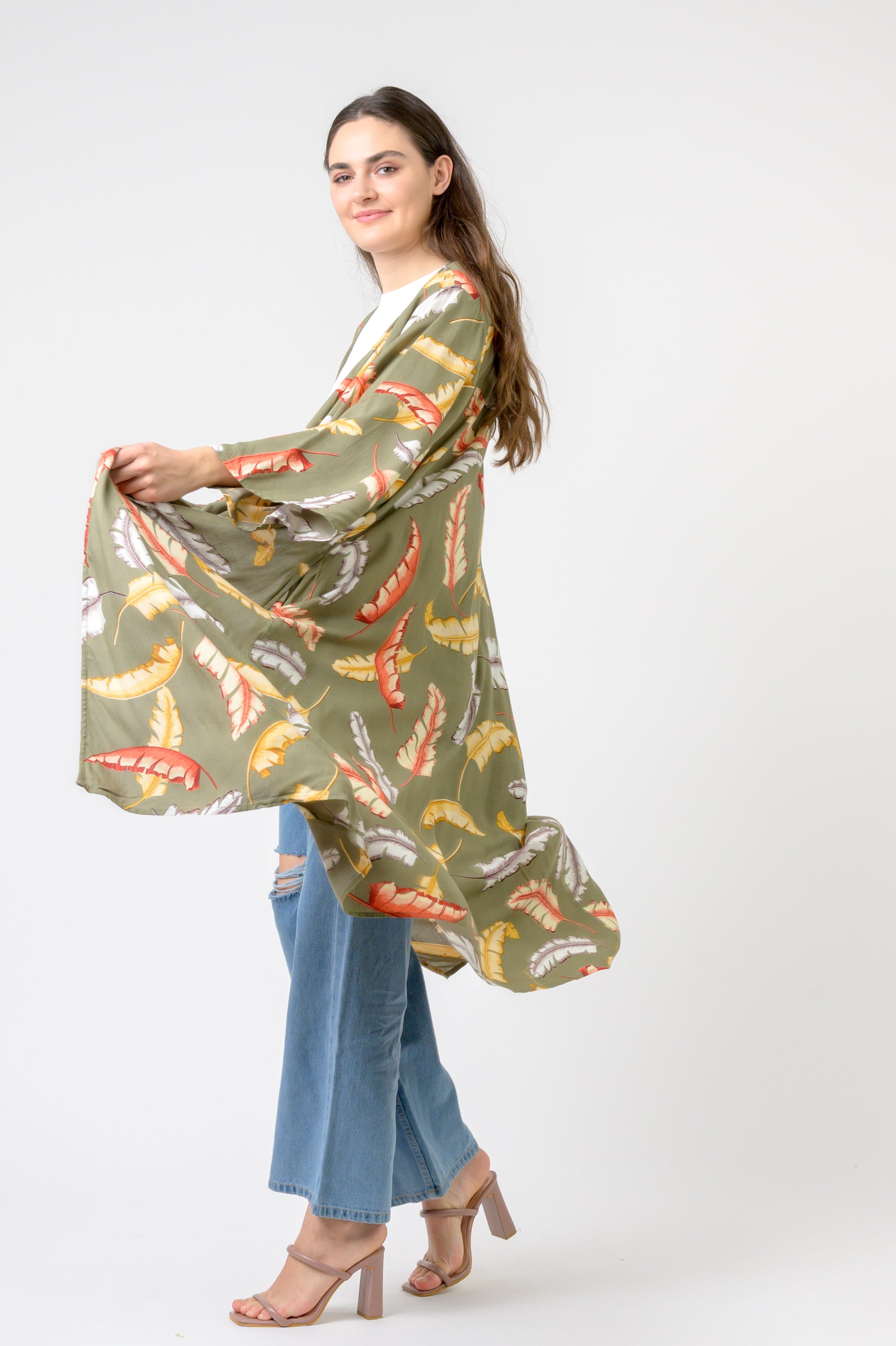 Kimono Long Tropical Print