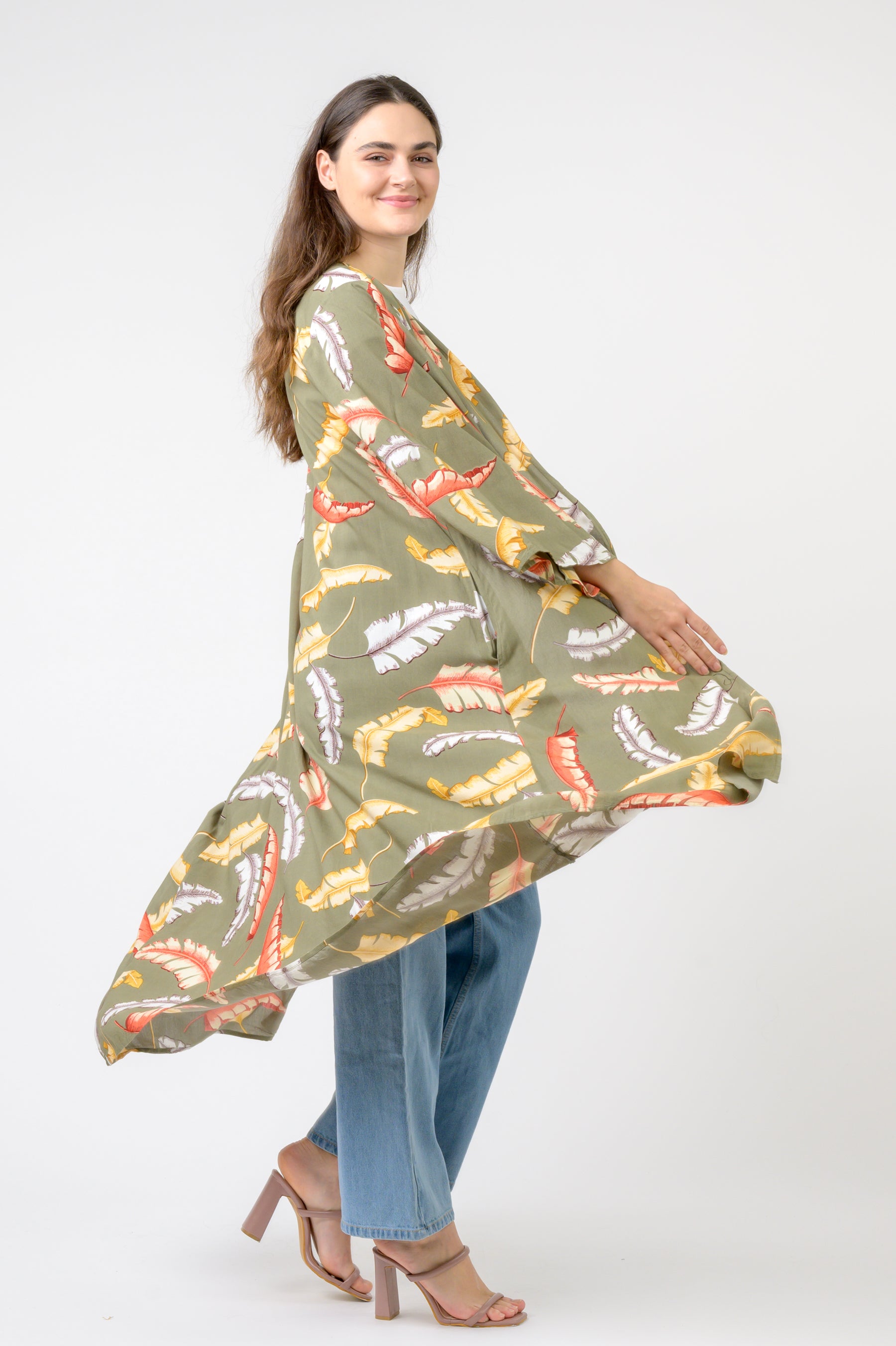 Kimono Long Tropical Print