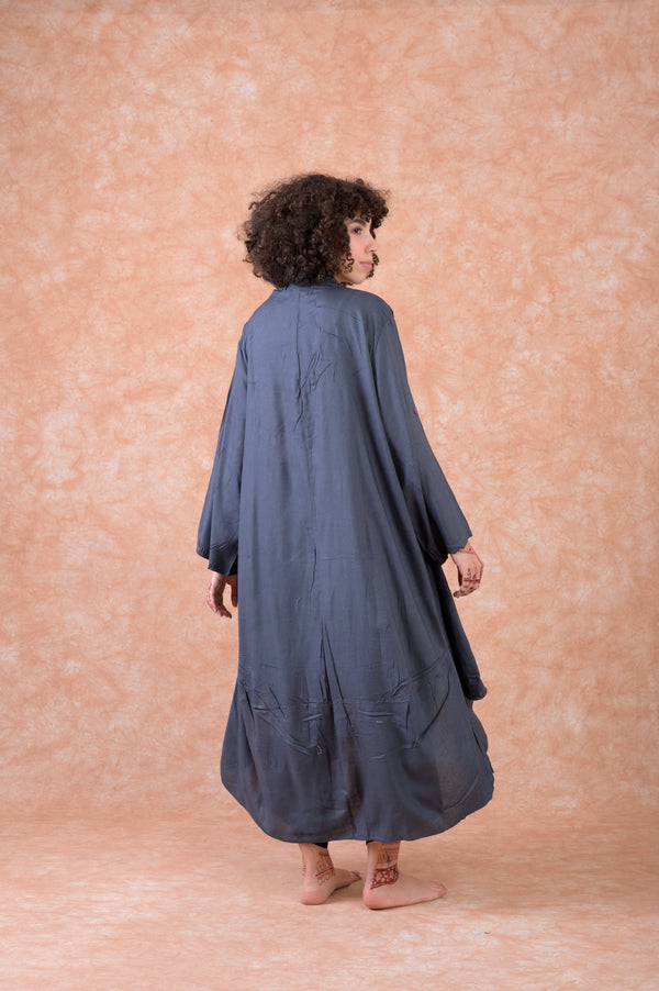 Rhea Solid Print Duster