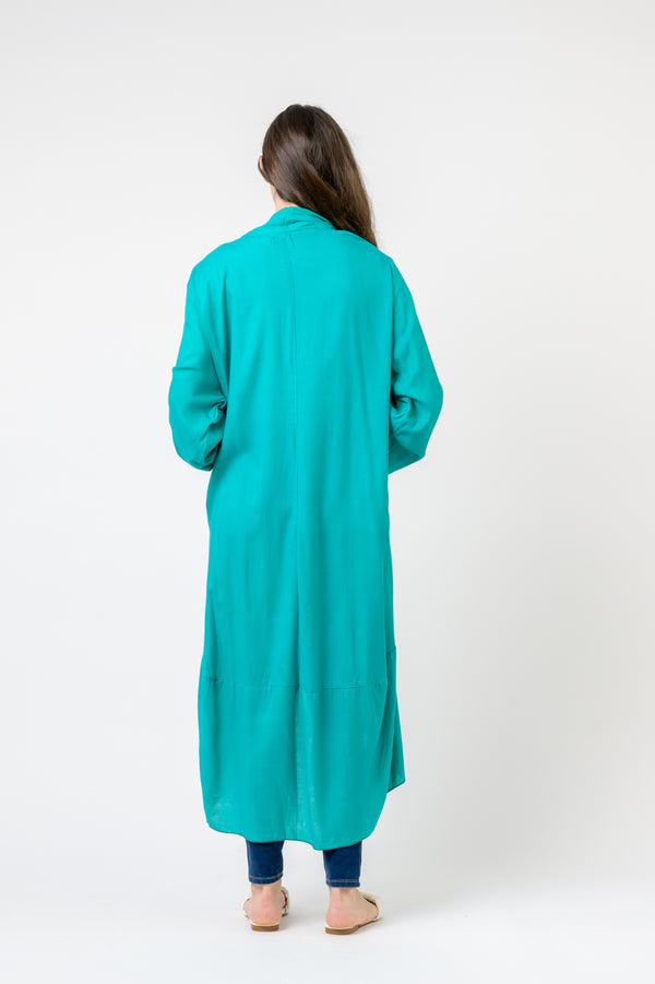 Solid Print Duster - Teal