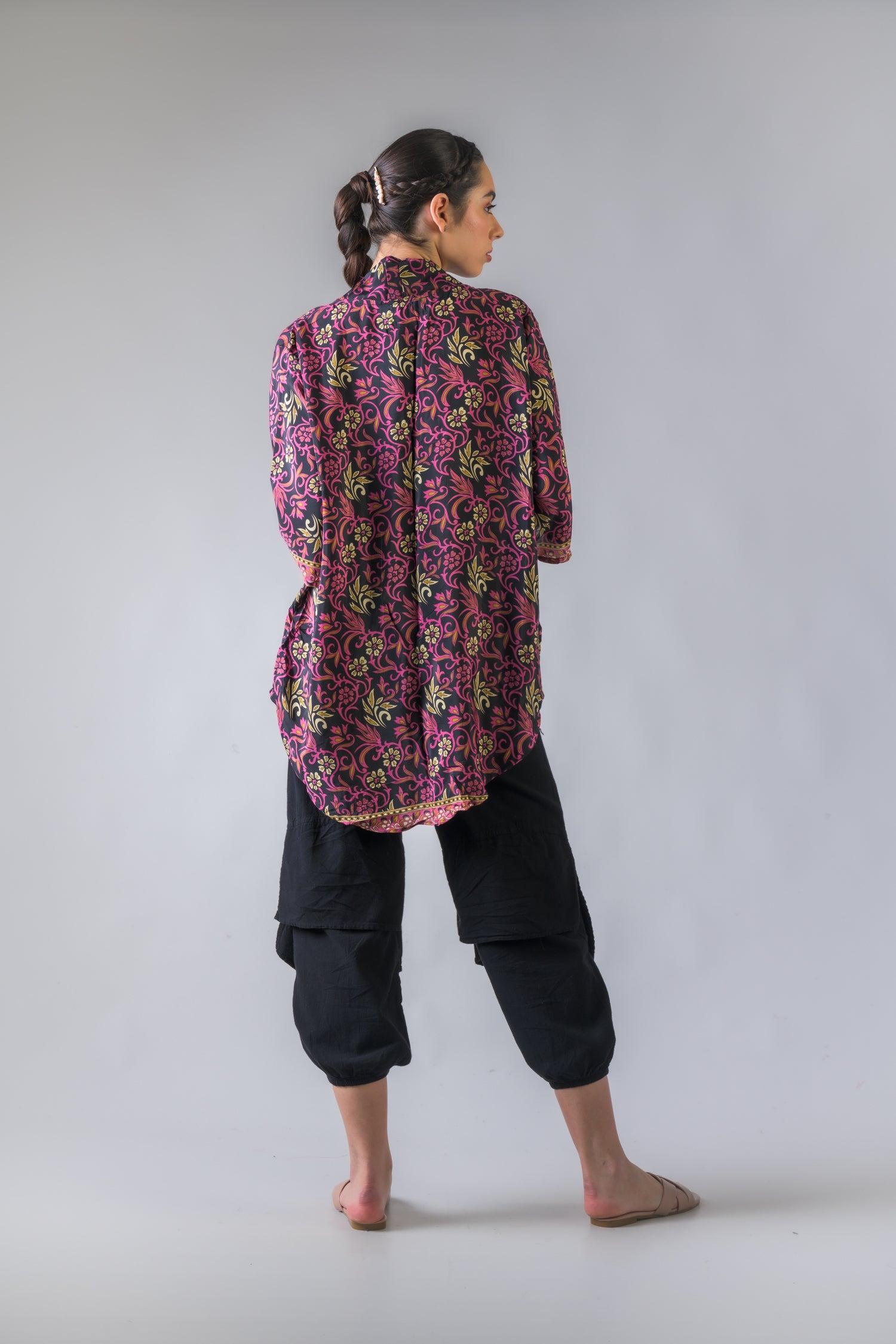Fire Flower Kimono - Purple